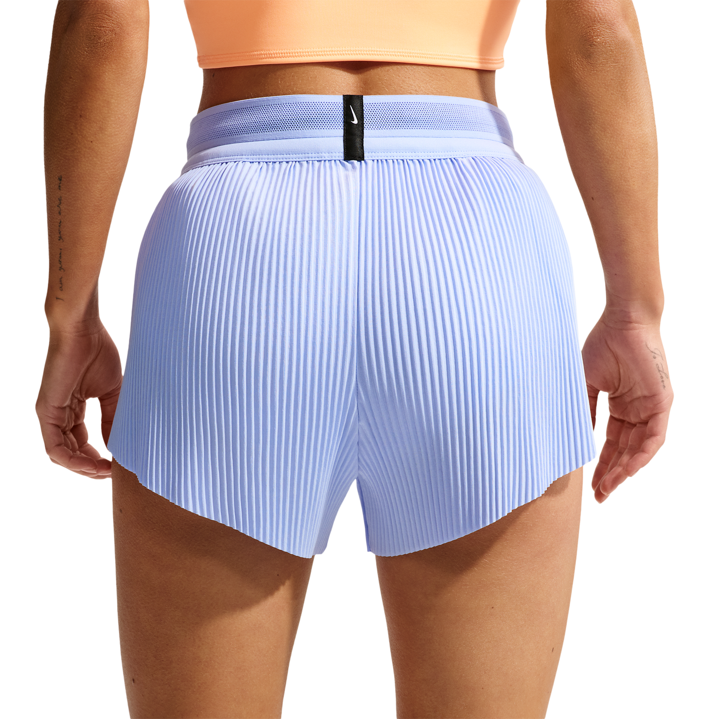 Nike AerOSwift Dri-FIT Adv Mid Rise 3In Short - Women's - Aluminum/Black/White