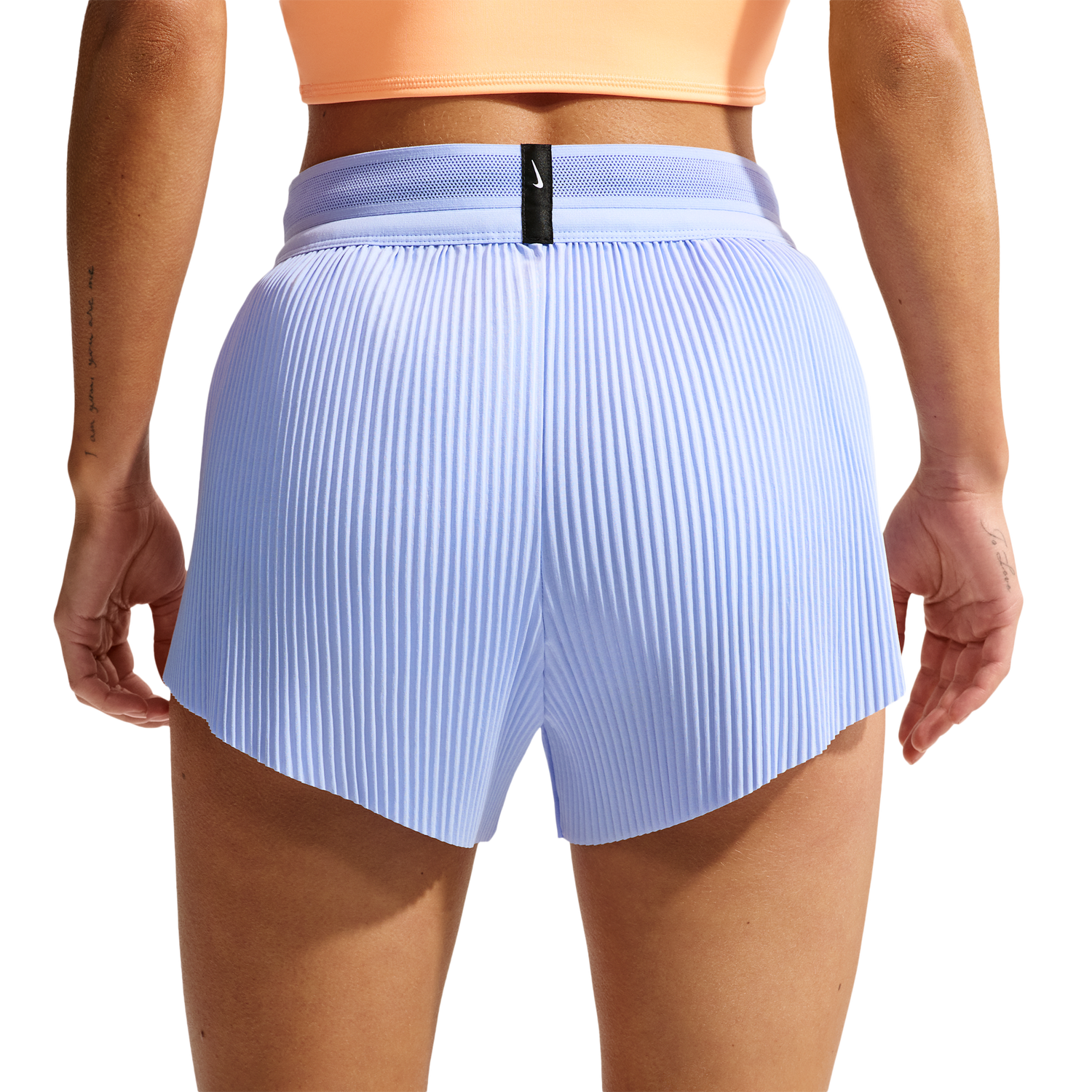 Nike AerOSwift Dri-FIT Adv Mid Rise 3In Short - Women's - Aluminum/Black/White