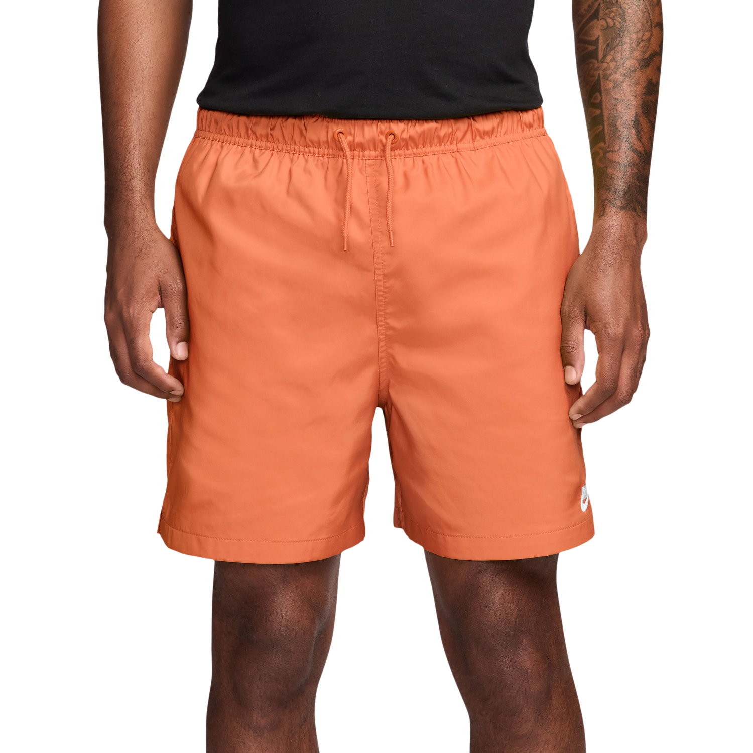 Nike Club Flow Shorts - Men's - White/Orange