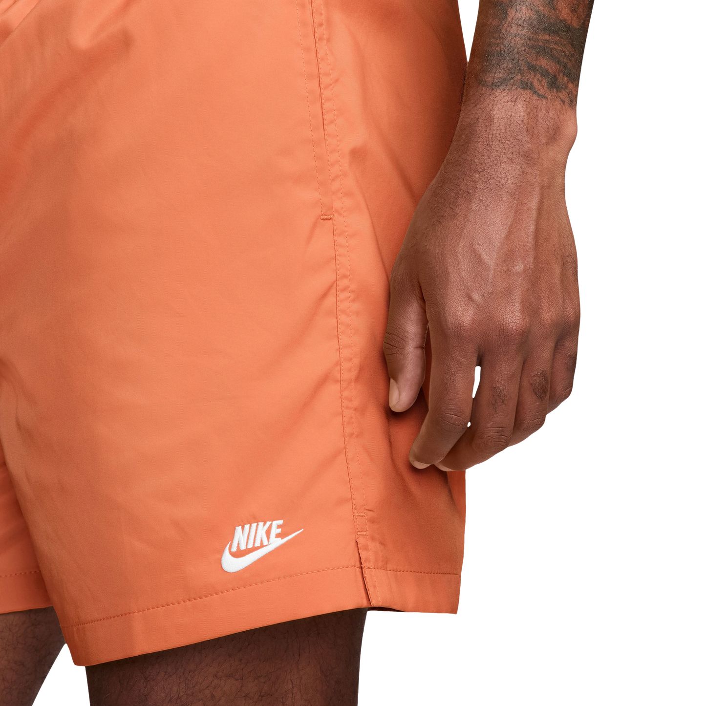 Nike Club Flow Shorts - Men's - White/Orange
