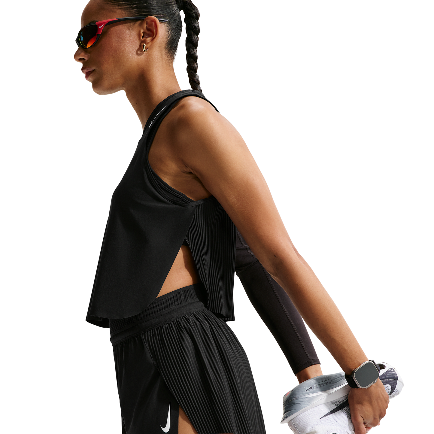 Nike AerOSwift Dri-FIT adv Crop Tank - Women's - Black/White
