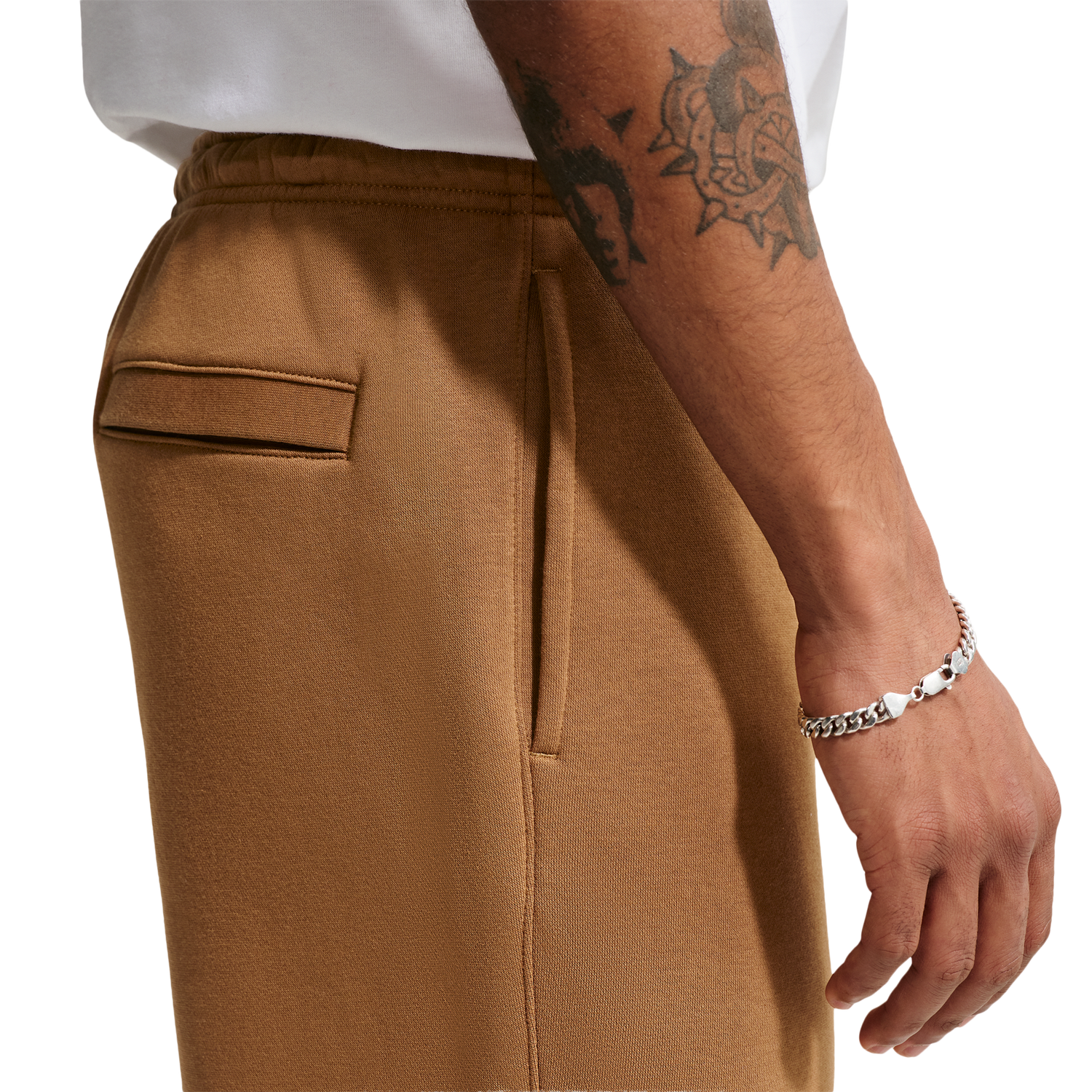 Nike Open Hem Club Pants - Men's - Ale Brown/Ale Brown/White