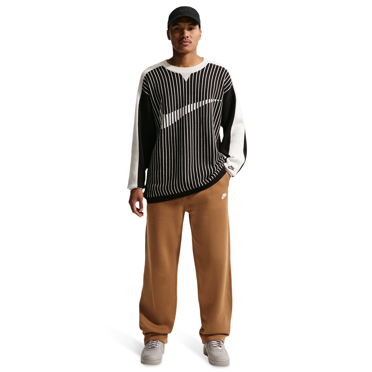 Nike Open Hem Club Pants - Men's - Ale Brown/Ale Brown/White
