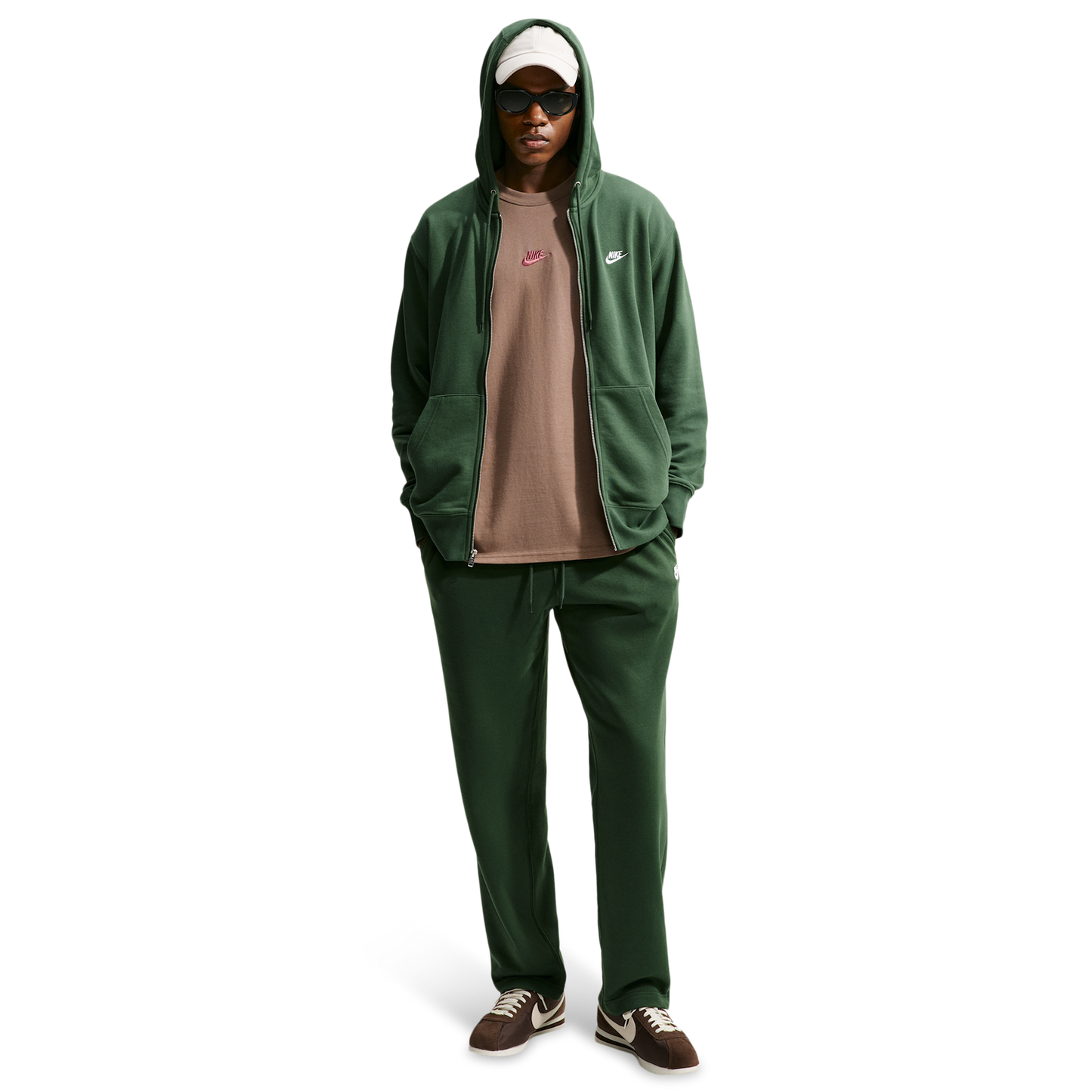 Nike Open Hem Club Pants - Men's - Fir/White/Fir