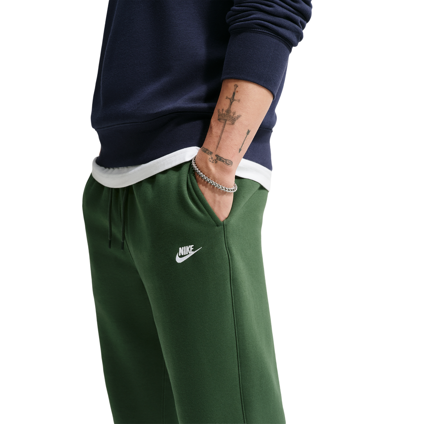 Nike Club Joggers - Men's - Fir/White/Fir