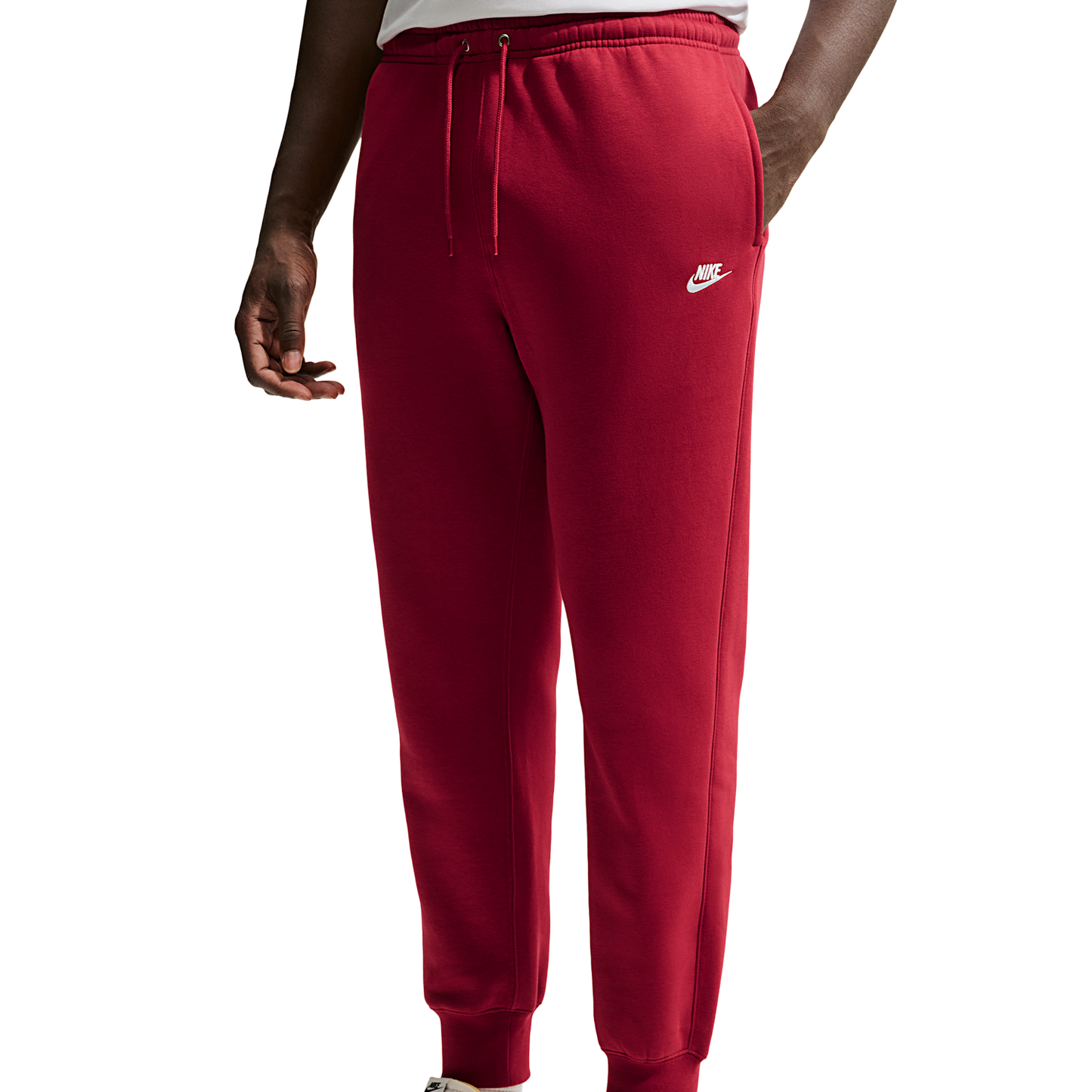 Nike Club Joggers - Men's - Tough Red/Tough Red/White