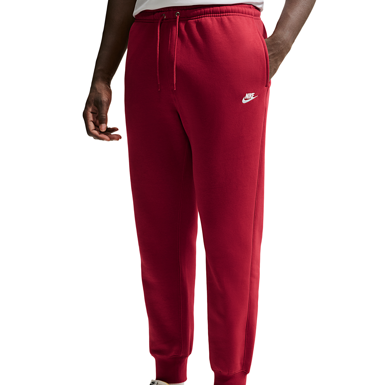 Nike Club Joggers - Men's - Tough Red/Tough Red/White