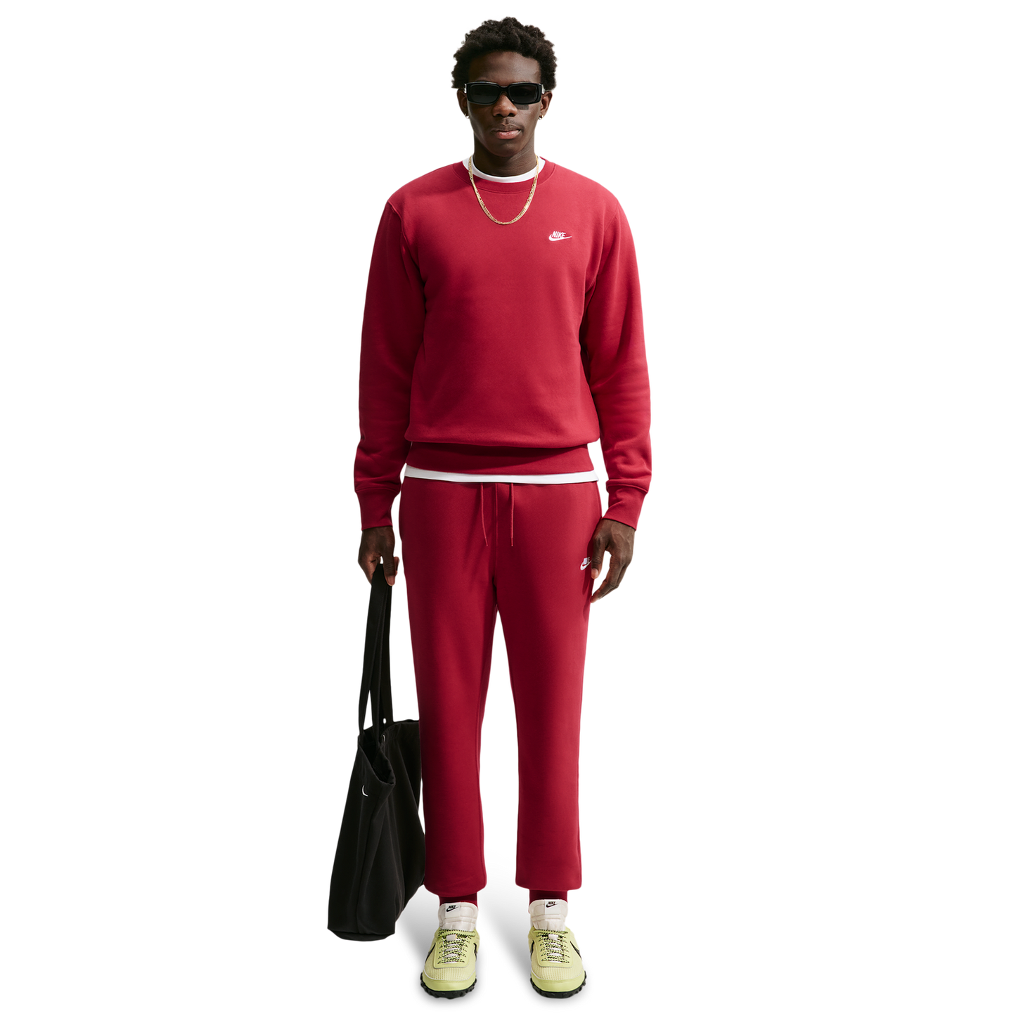 Nike Club Joggers - Men's - Tough Red/Tough Red/White