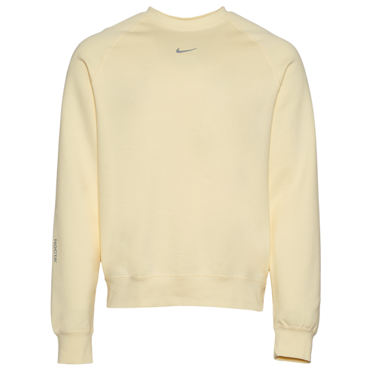 Nike NRG Nocta CS Fleece Crew - Men's - Gray/Yellow