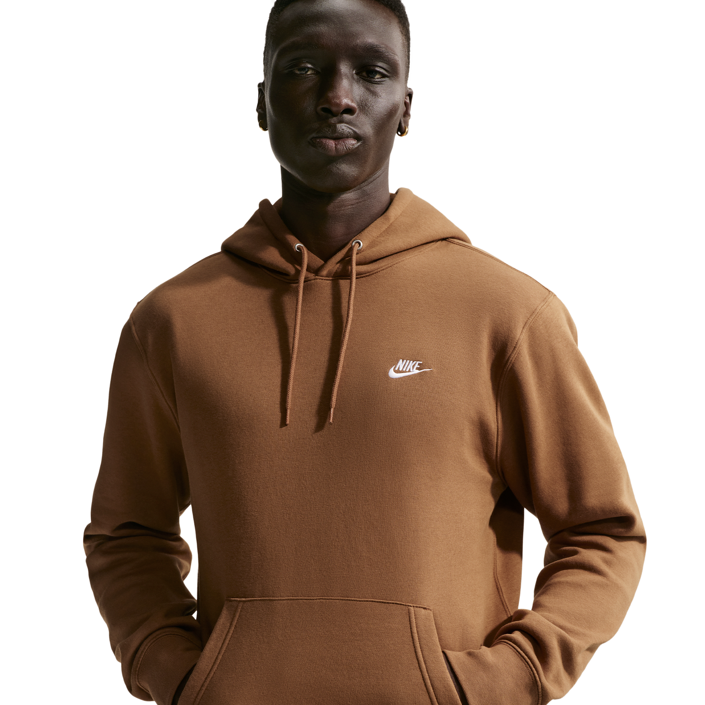Nike Club Pullover Hoodie - Men's - Ale Brown/White/Ale Brown