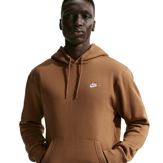 Nike Club Pullover Hoodie - Men's - Ale Brown/White/Ale Brown
