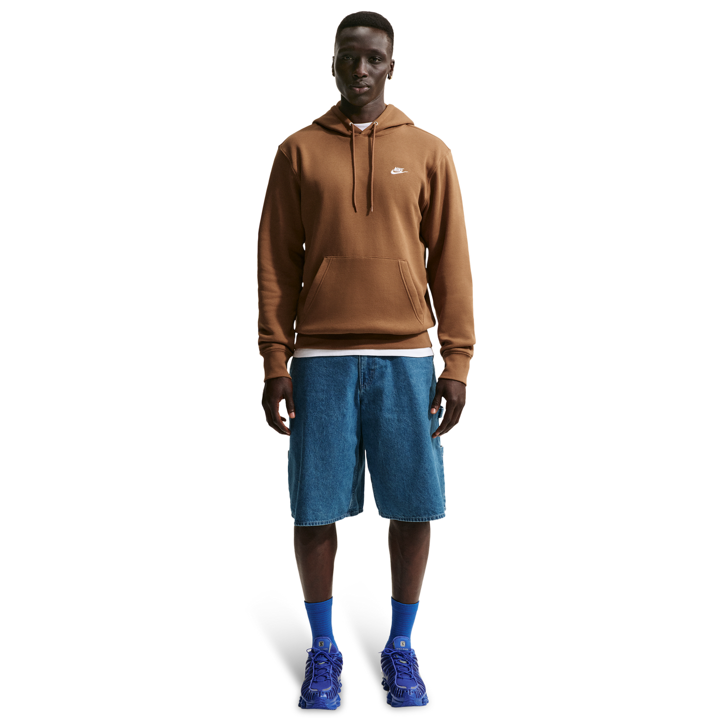 Nike Club Pullover Hoodie - Men's - Ale Brown/White/Ale Brown