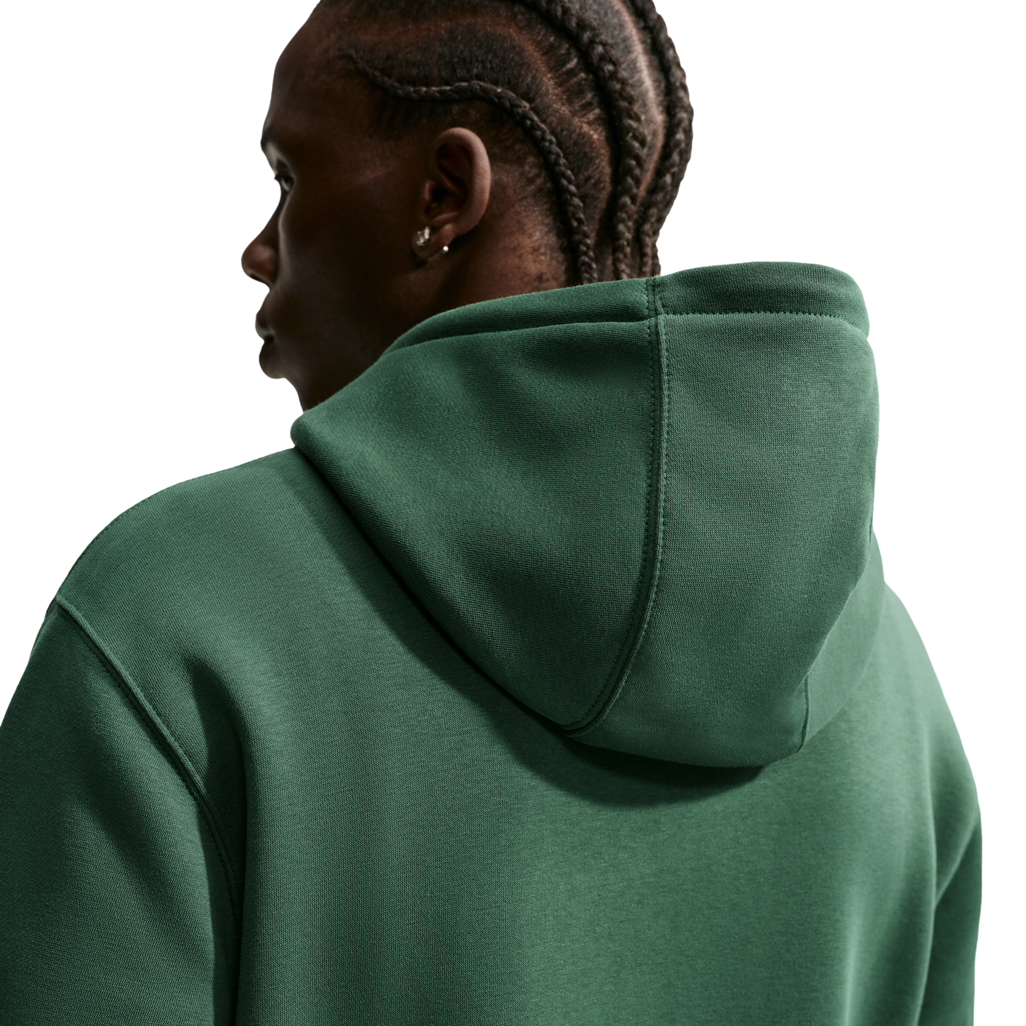 Nike Club Pullover Hoodie - Men's - Fir/Fir/White