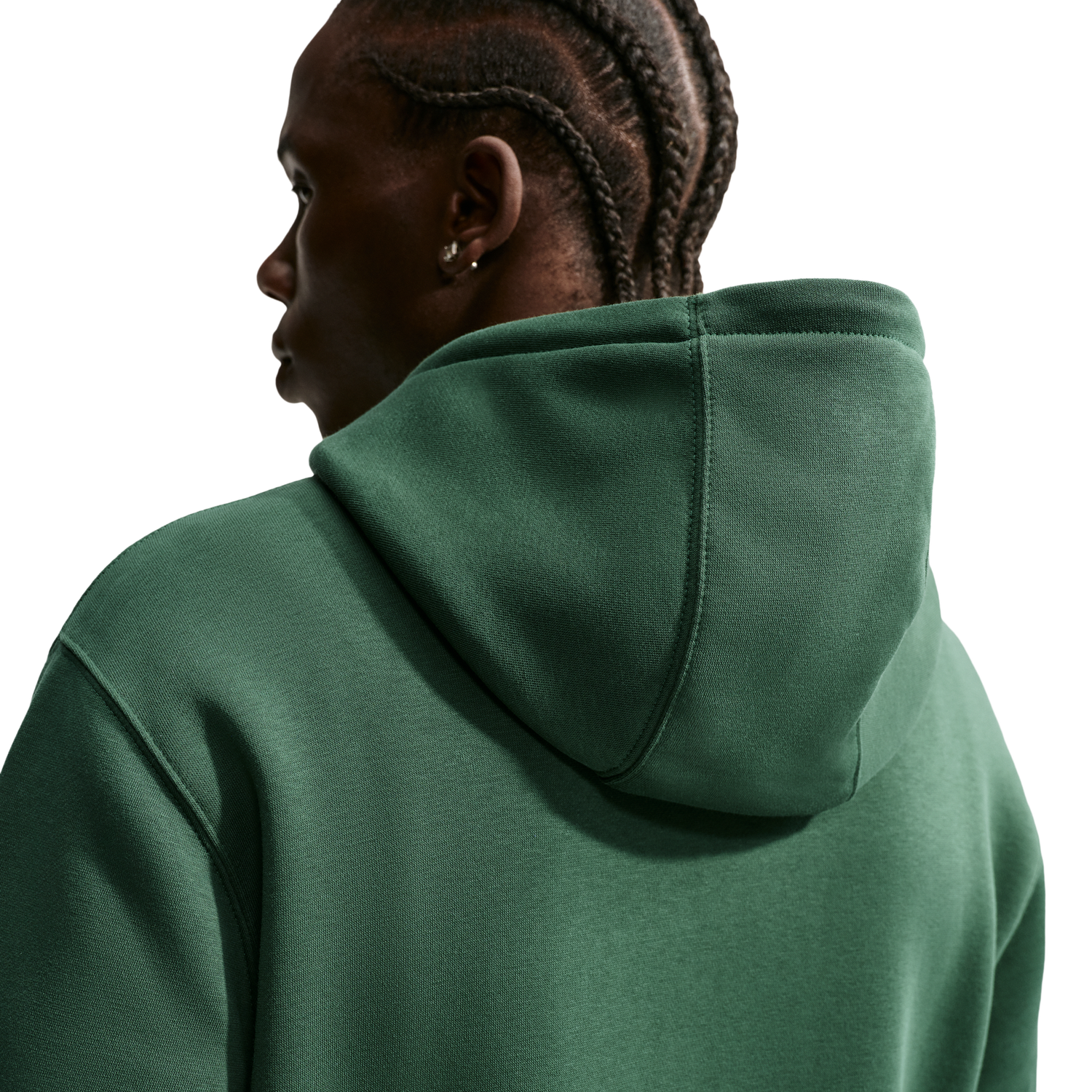 Nike Club Pullover Hoodie - Men's - Fir/Fir/White