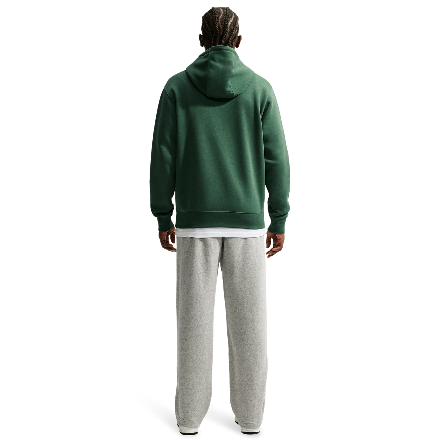 Nike Club Pullover Hoodie - Men's - Fir/Fir/White
