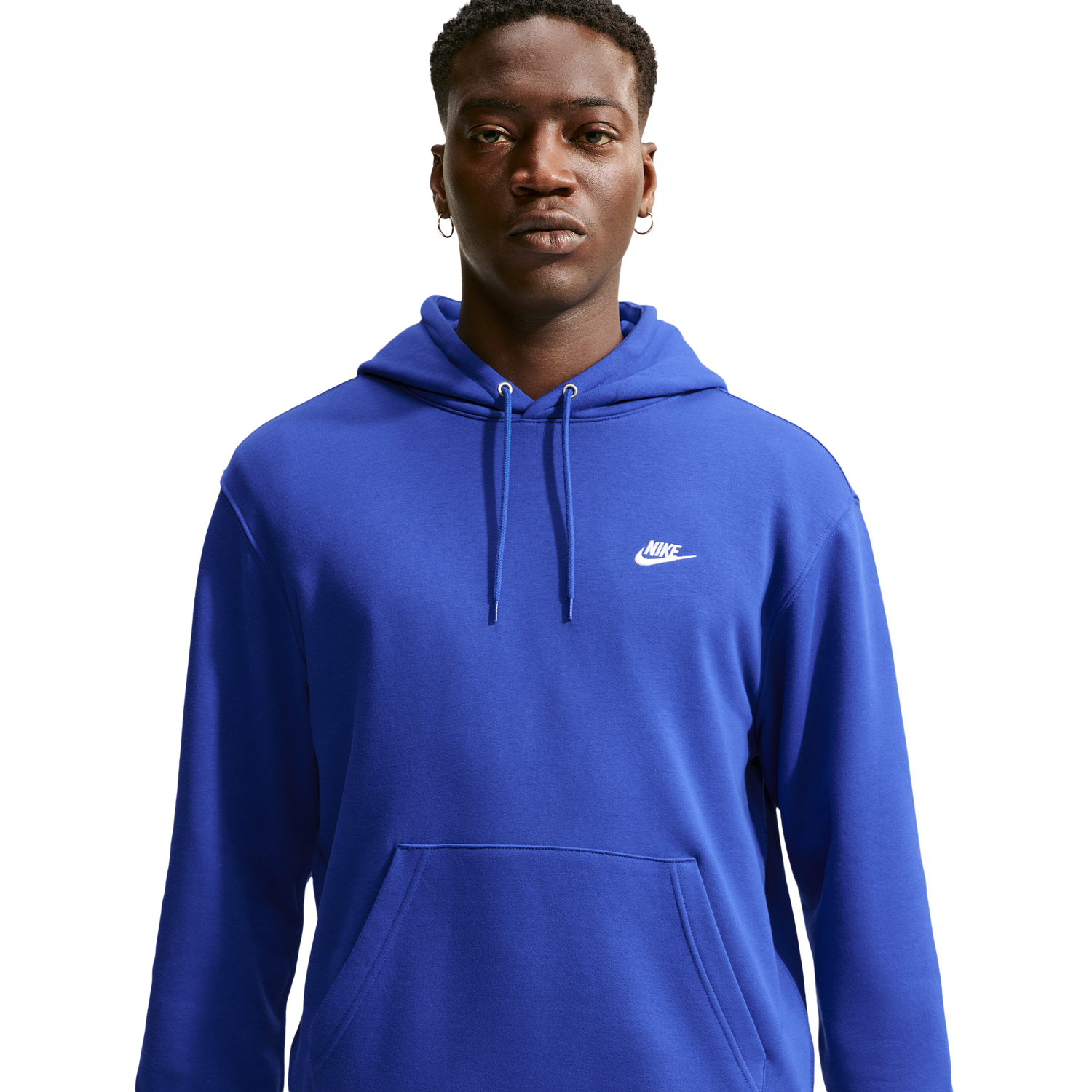 Nike Club Pullover Hoodie - Men's - White/Old Royal/Old Royal