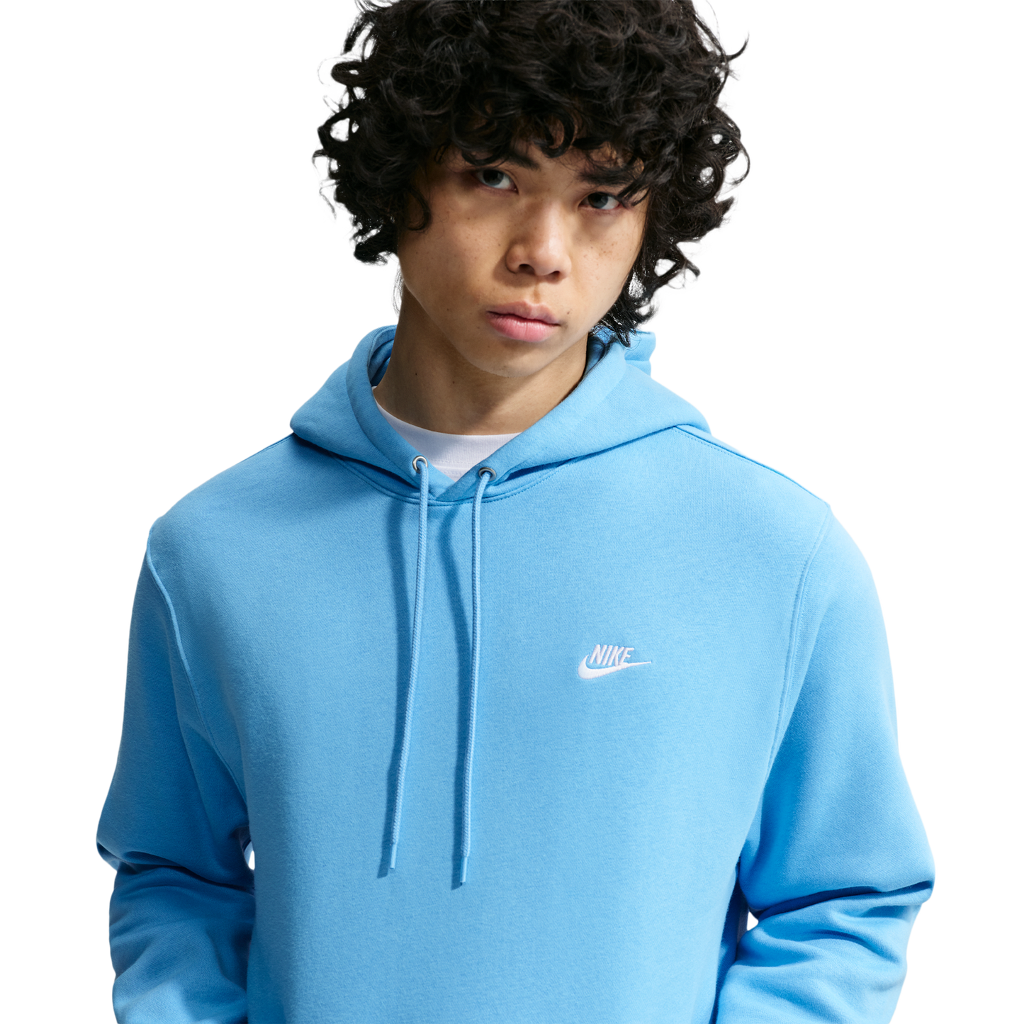 Nike Club Pullover Hoodie - Men's - White/Football Blue/Football Blue
