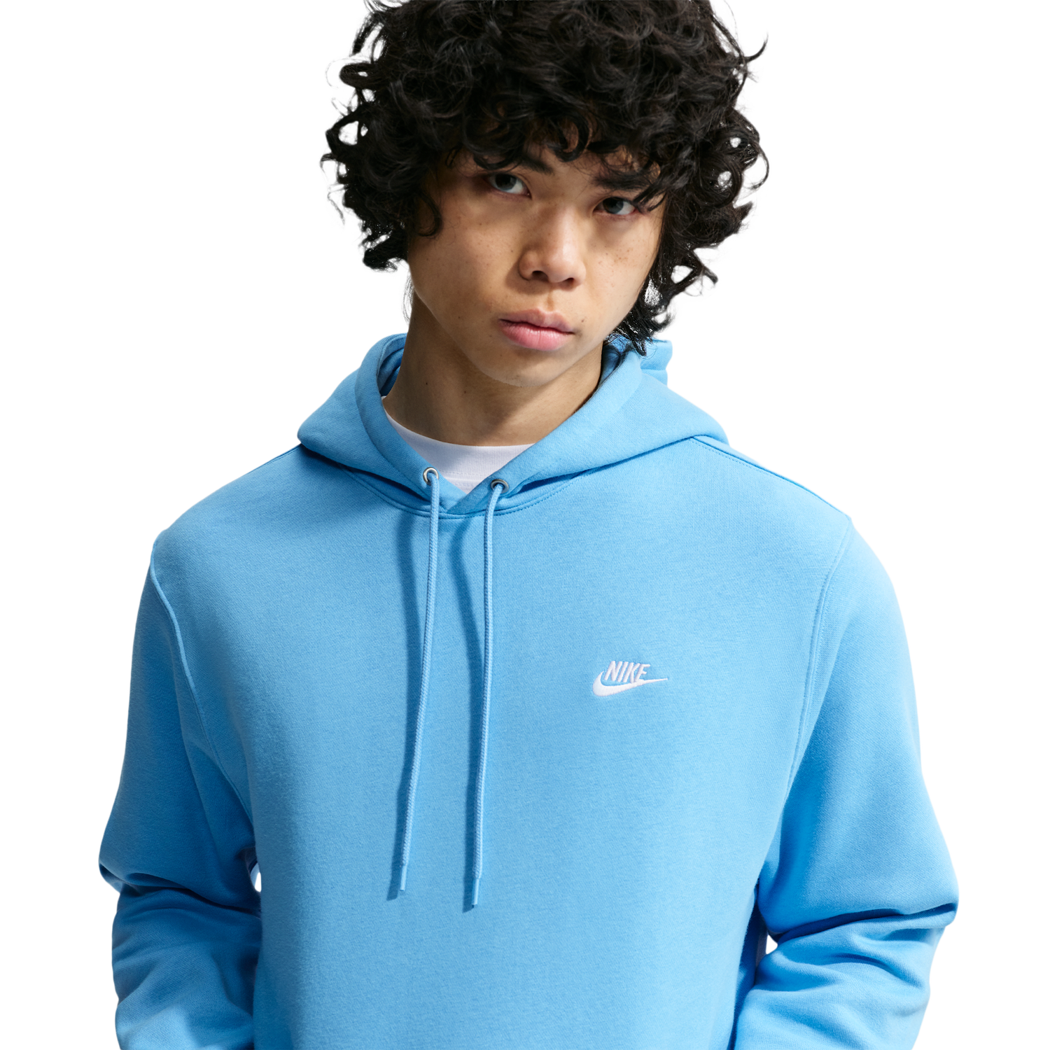 Nike Club Pullover Hoodie - Men's - White/Football Blue/Football Blue