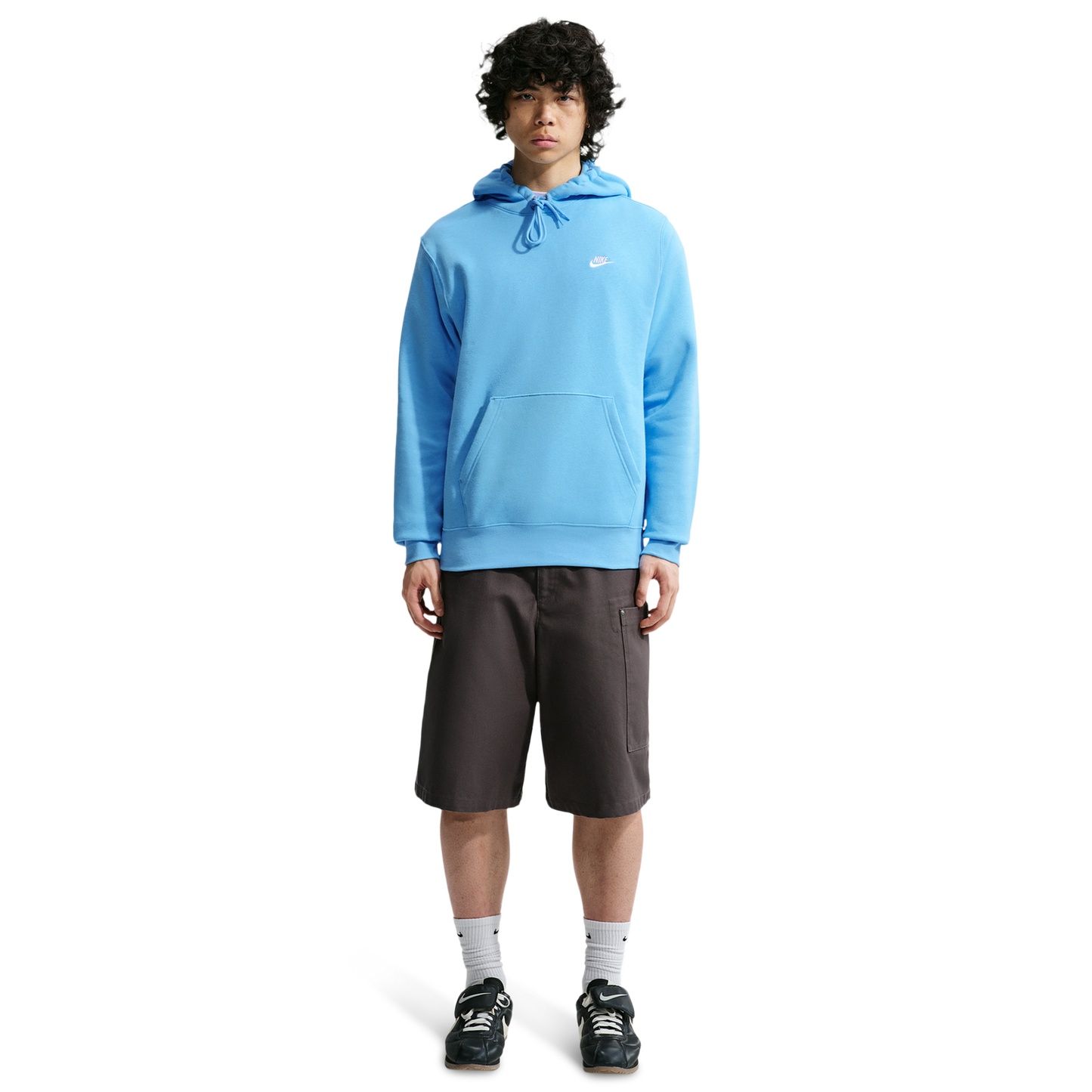Nike Club Pullover Hoodie - Men's - White/Football Blue/Football Blue