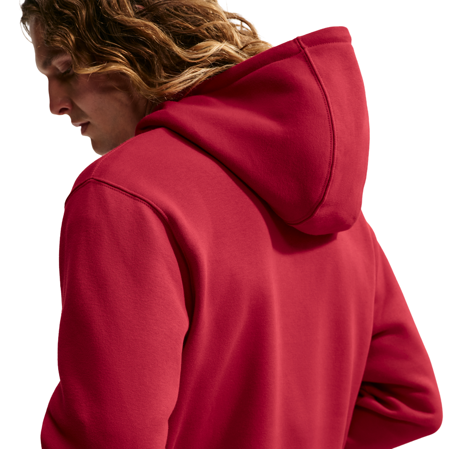 Nike Club Pullover Hoodie - Men's - Tough Red/Tough Red/White