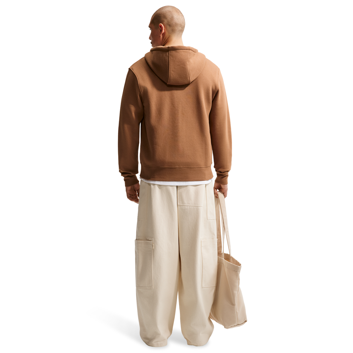 Nike Club Full-Zip Hoodie - Men's - White/Ale Brown/Ale Brown