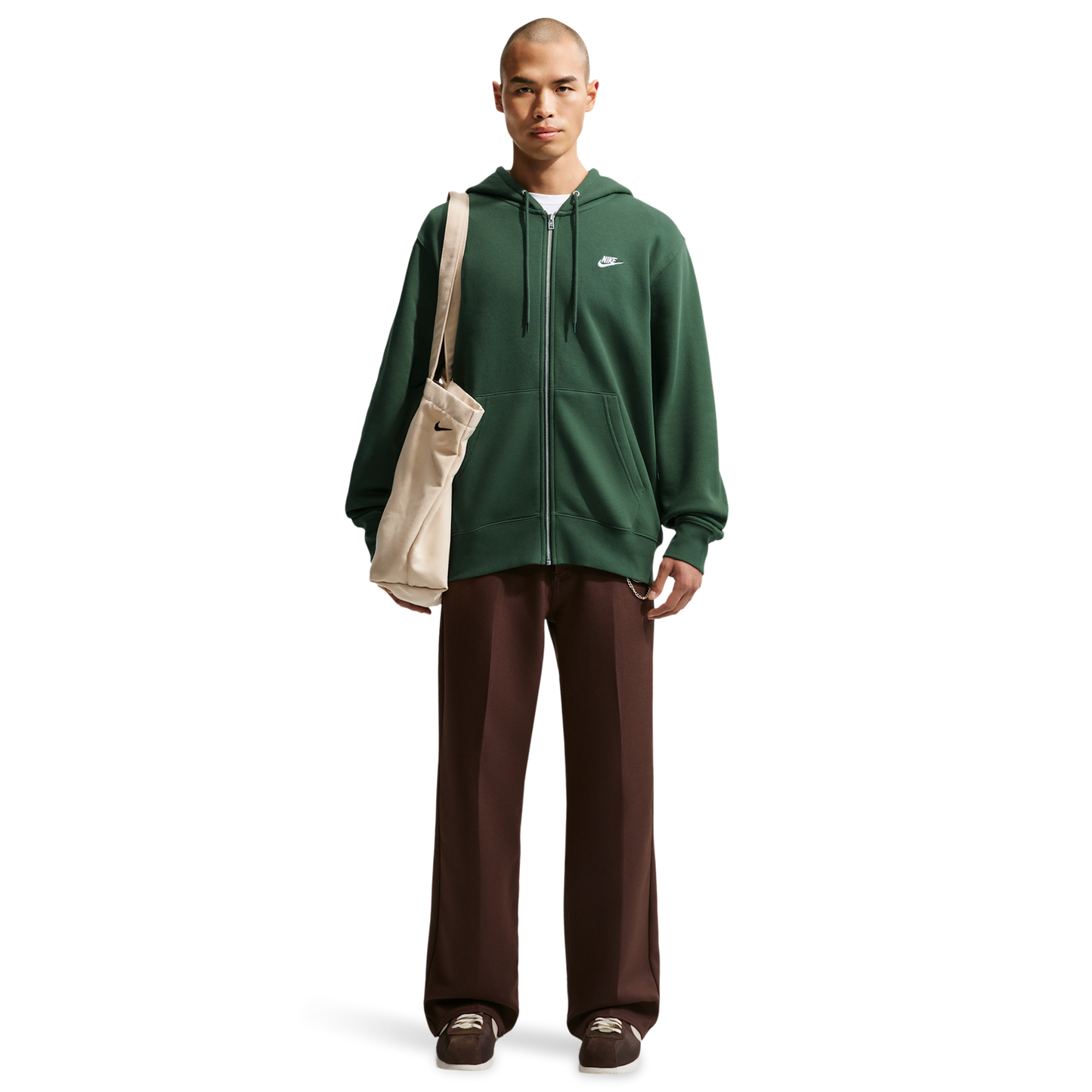 Nike Club Full-Zip Hoodie - Men's - Fir/White/Fir