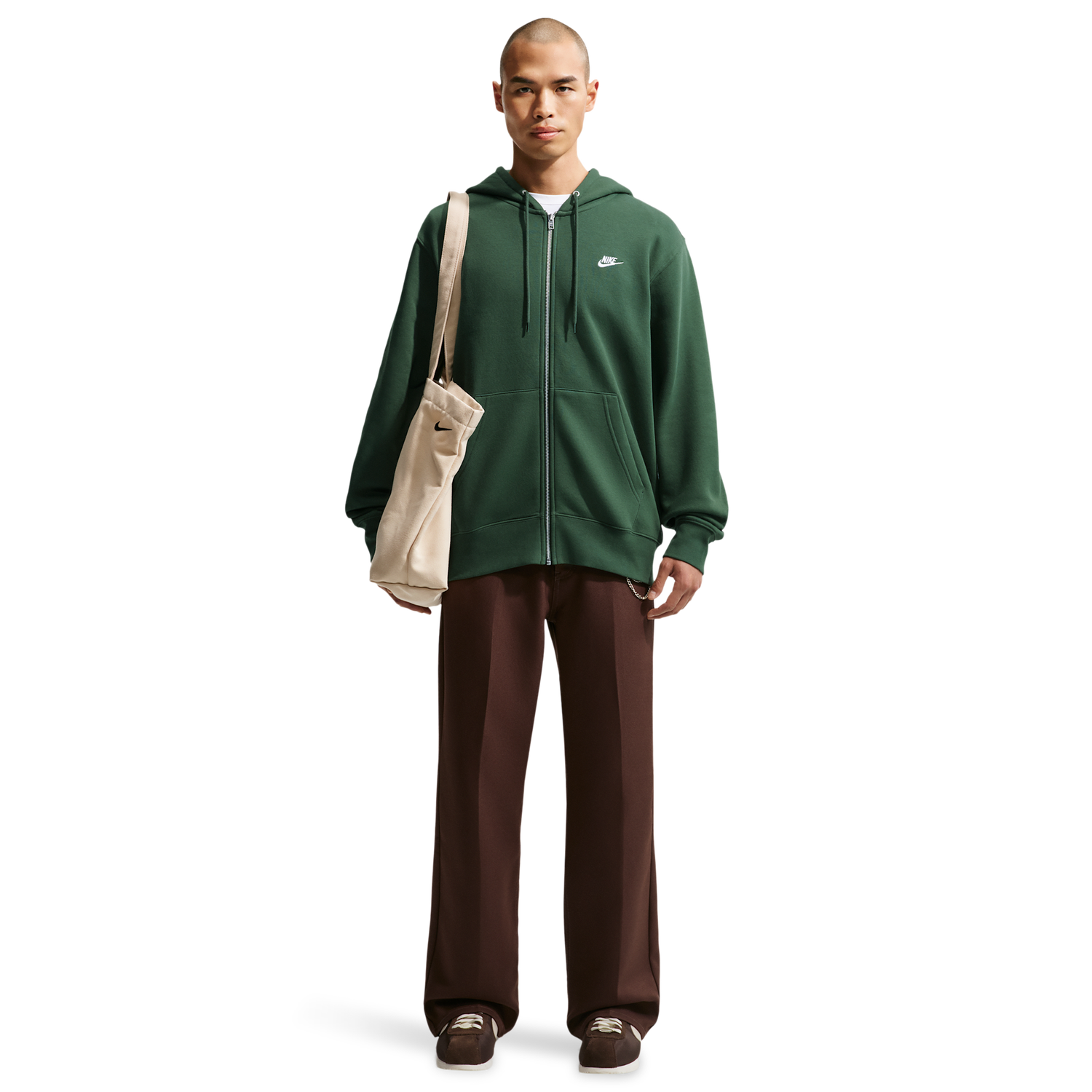 Nike Club Full-Zip Hoodie - Men's - Fir/White/Fir