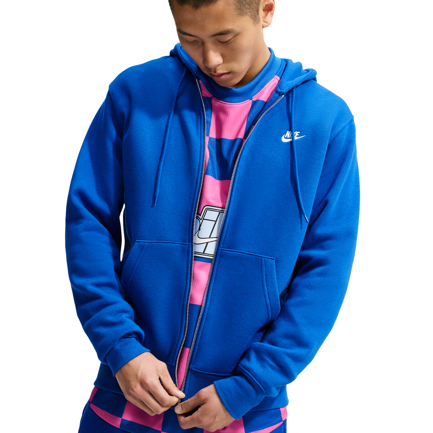 Nike Club Full-Zip Hoodie - Men's - Old Royal/White/Old Royal