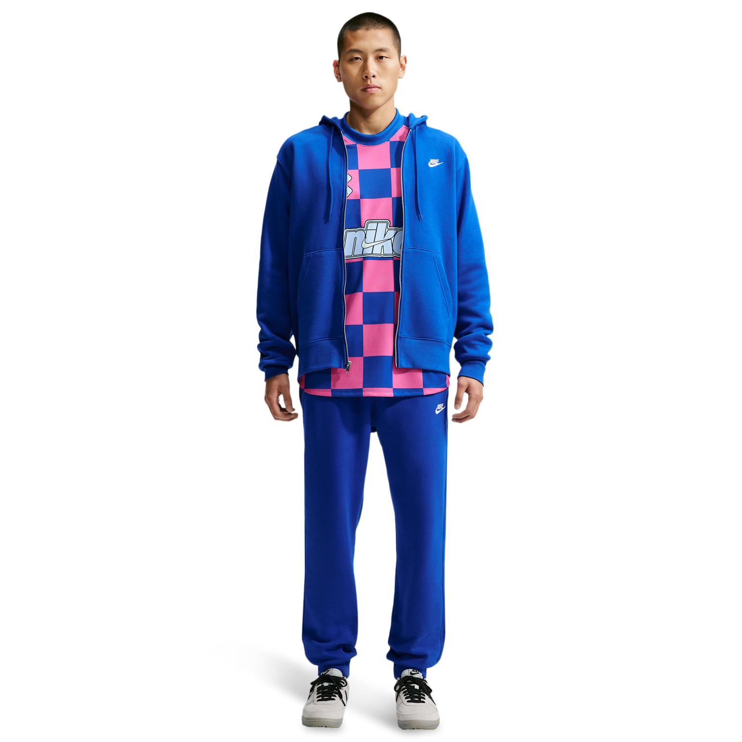 Nike Club Full-Zip Hoodie - Men's - Old Royal/White/Old Royal