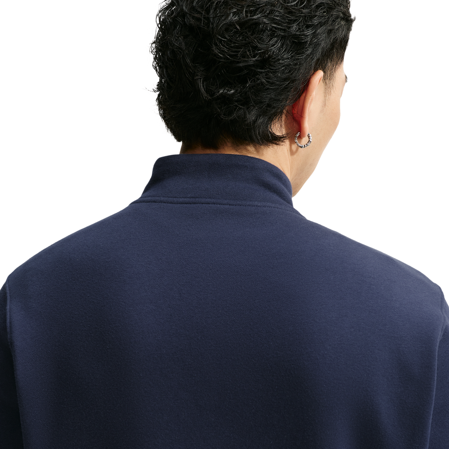 Nike Club Fleece Half-Zip - Men's - Obsidian/Obsidian/White