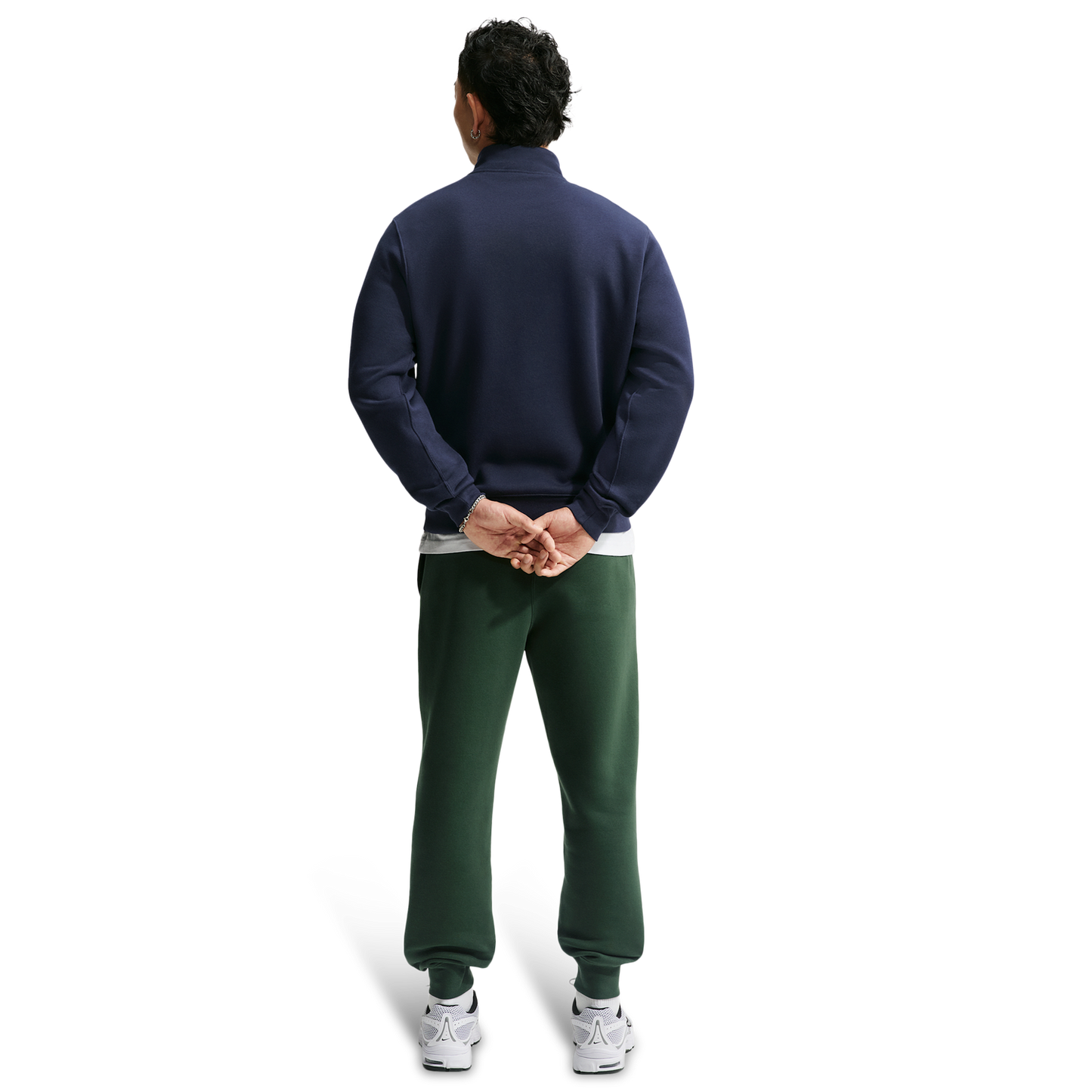 Nike Club Fleece Half-Zip - Men's - Obsidian/Obsidian/White