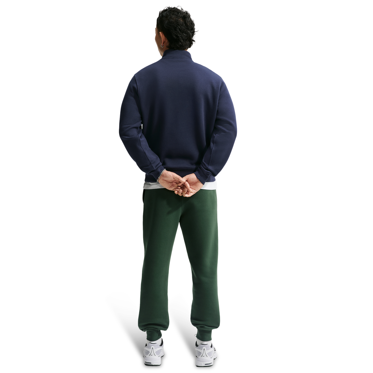 Nike Club Fleece Half-Zip - Men's - Obsidian/Obsidian/White
