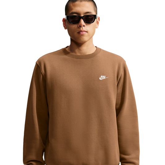 Nike Club Crew - Men's - White/Ale Brown