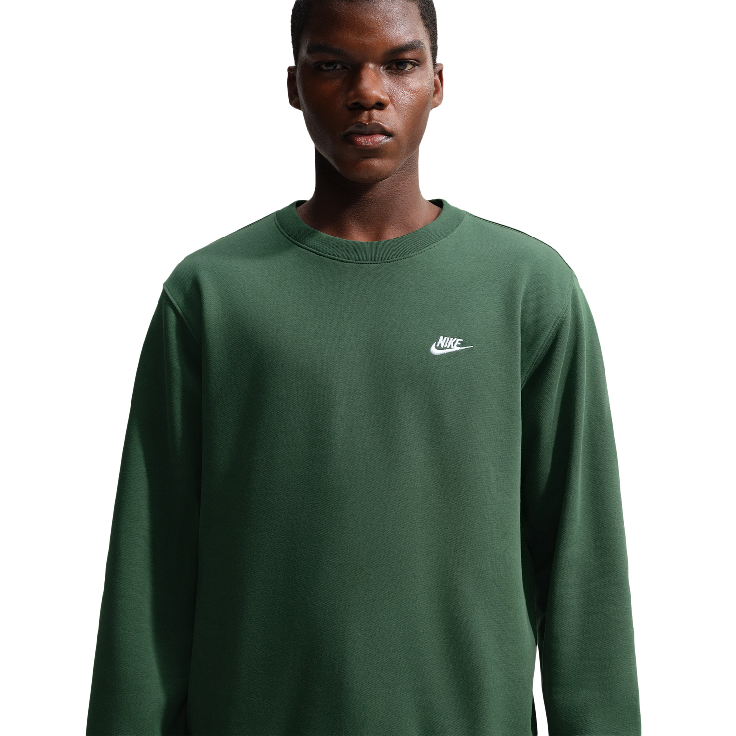 Nike Club Crew - Men's - Fir/White