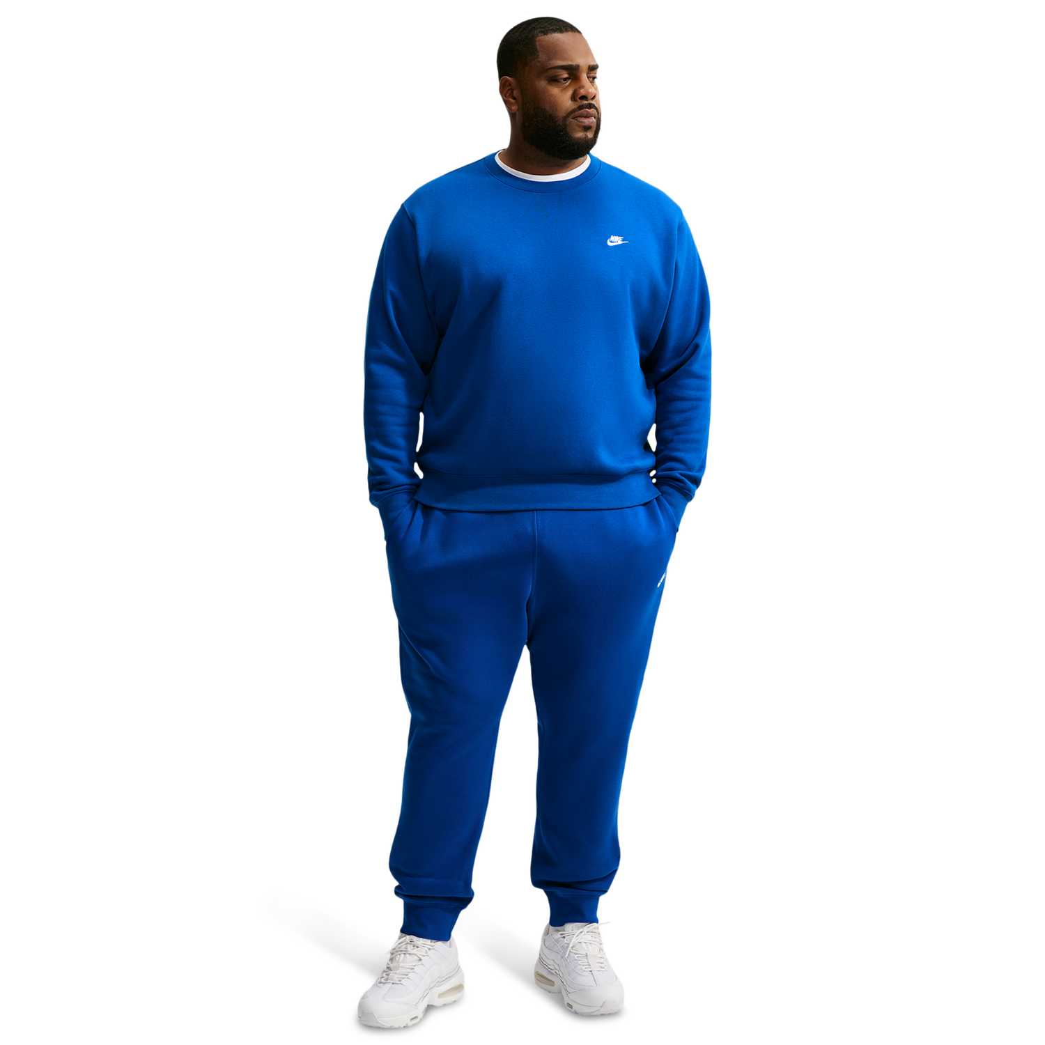 Nike Club Crew - Men's - Old Royal/White