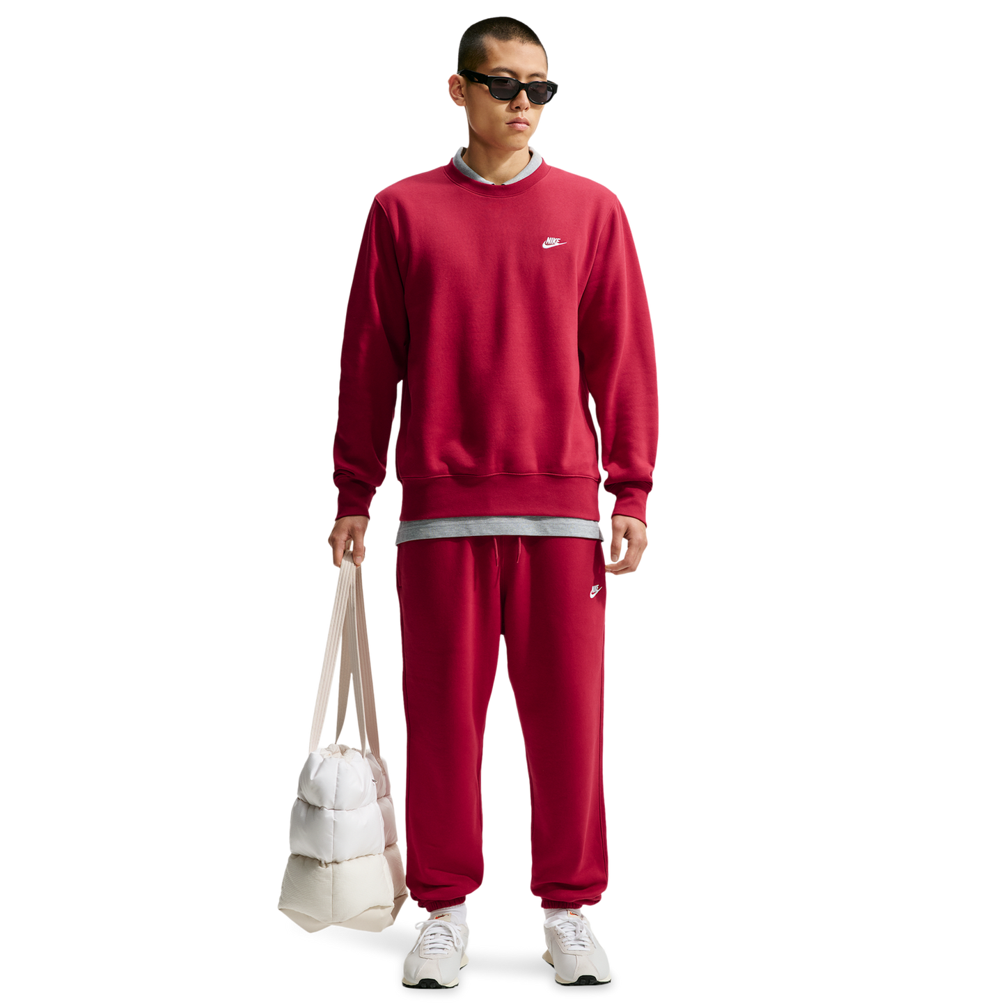 Nike Club Crew - Men's - Tough Red/White