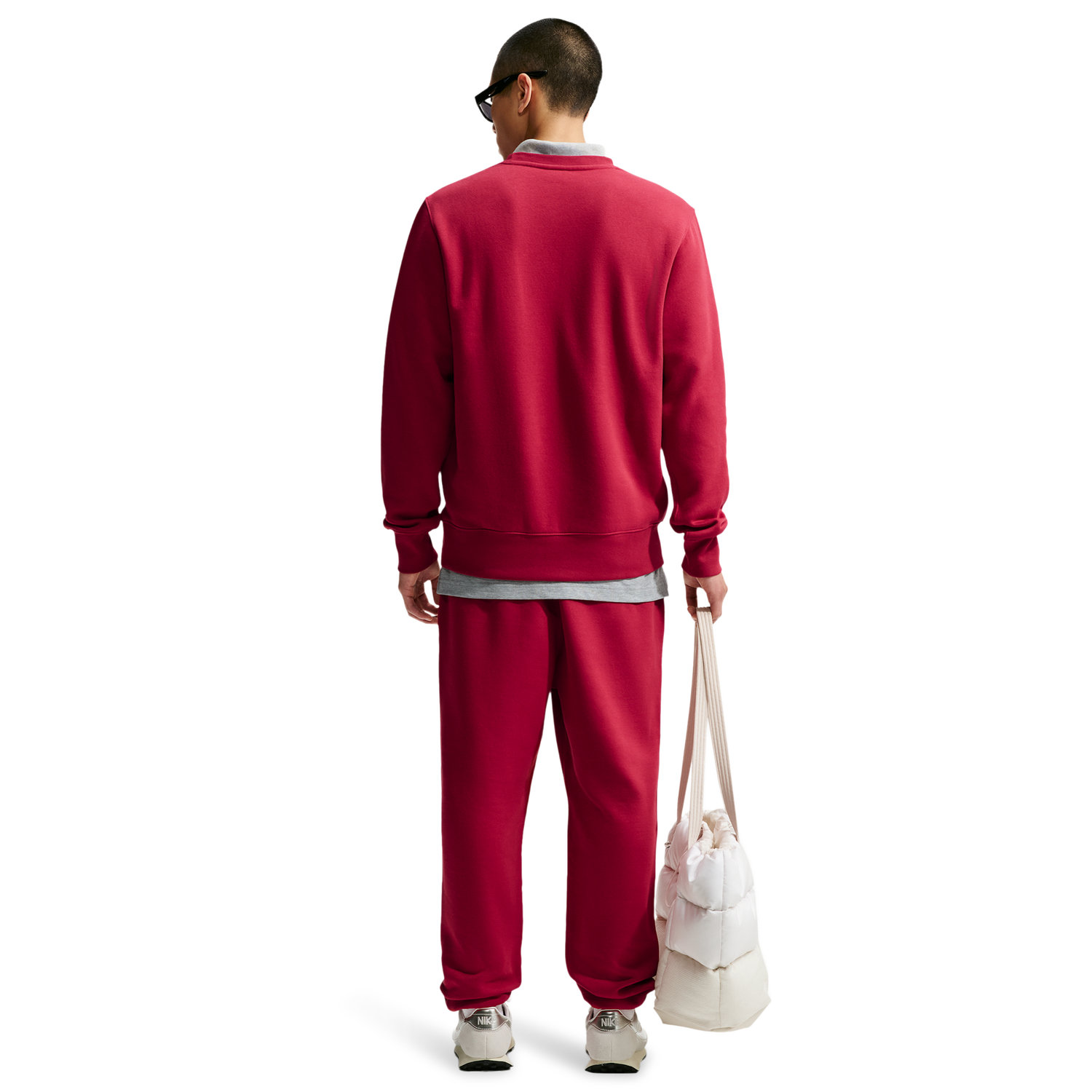 Nike Club Crew - Men's - Tough Red/White