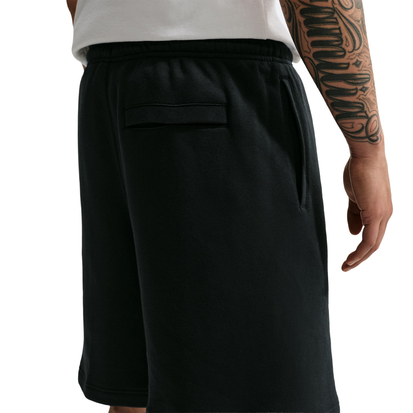 Nike Solo Swoosh Fleece Shorts - Men's - Black/Black/Football Blue