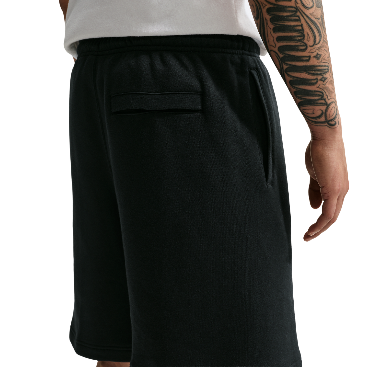 Nike Solo Swoosh Fleece Shorts - Men's - Black/Black/Football Blue
