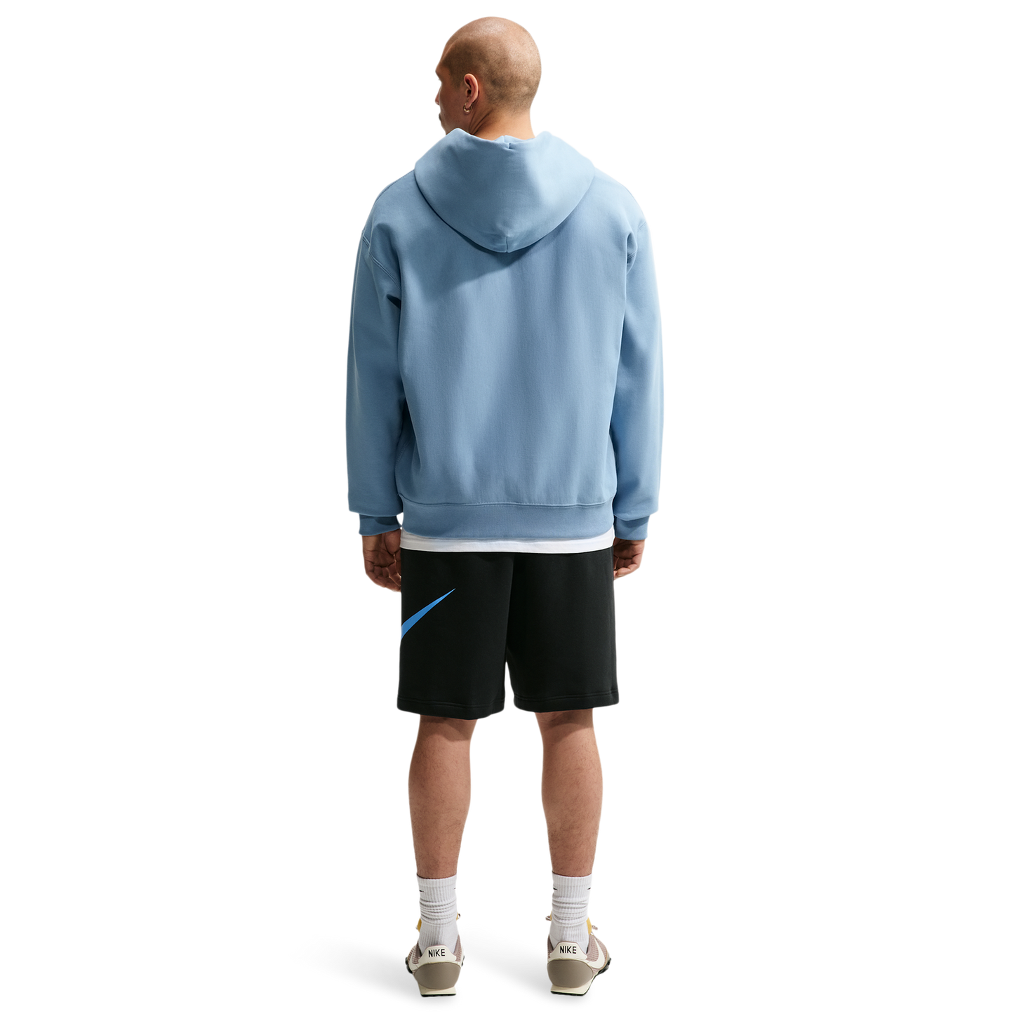 Nike Solo Swoosh Fleece Shorts - Men's - Black/Black/Football Blue