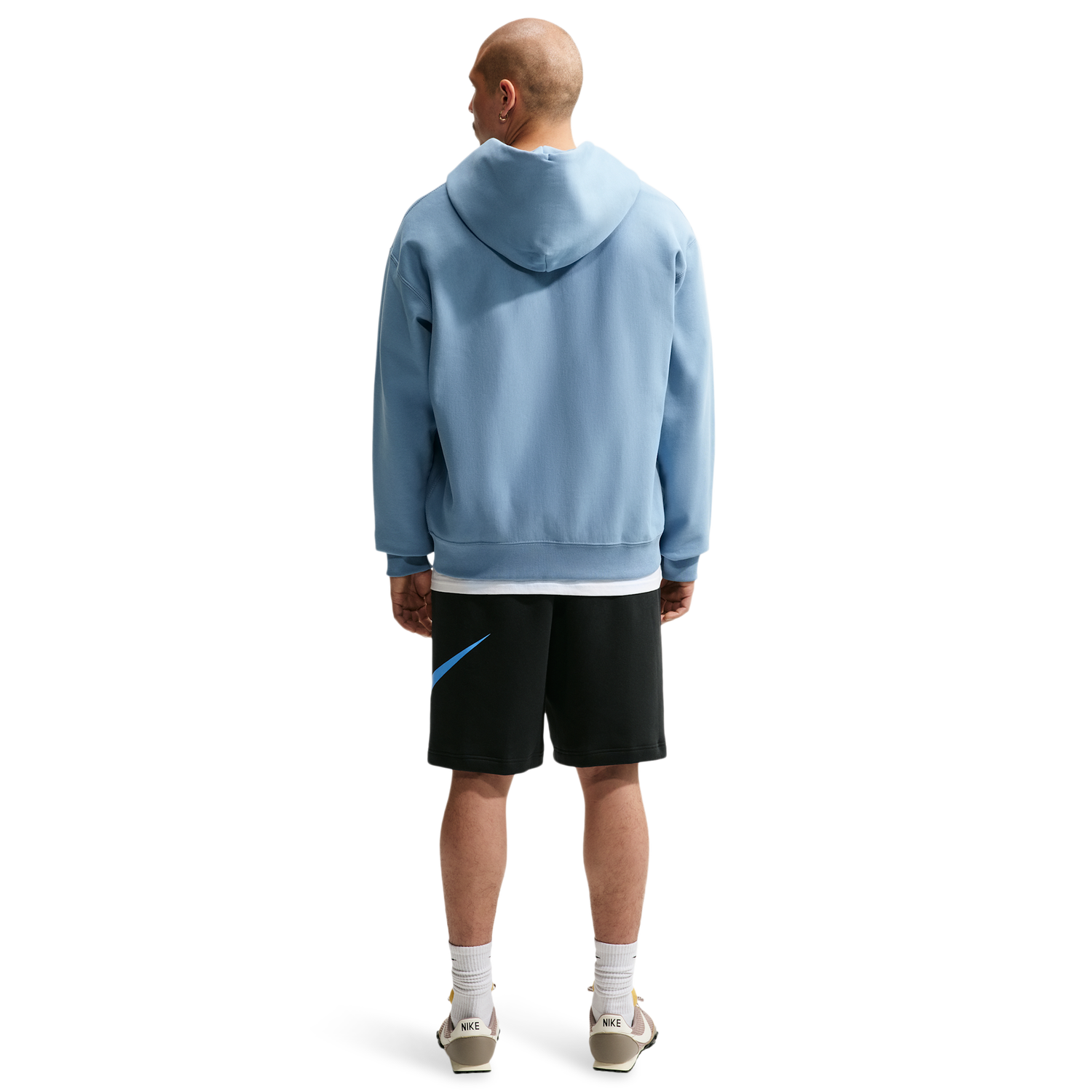 Nike Solo Swoosh Fleece Shorts - Men's - Black/Black/Football Blue