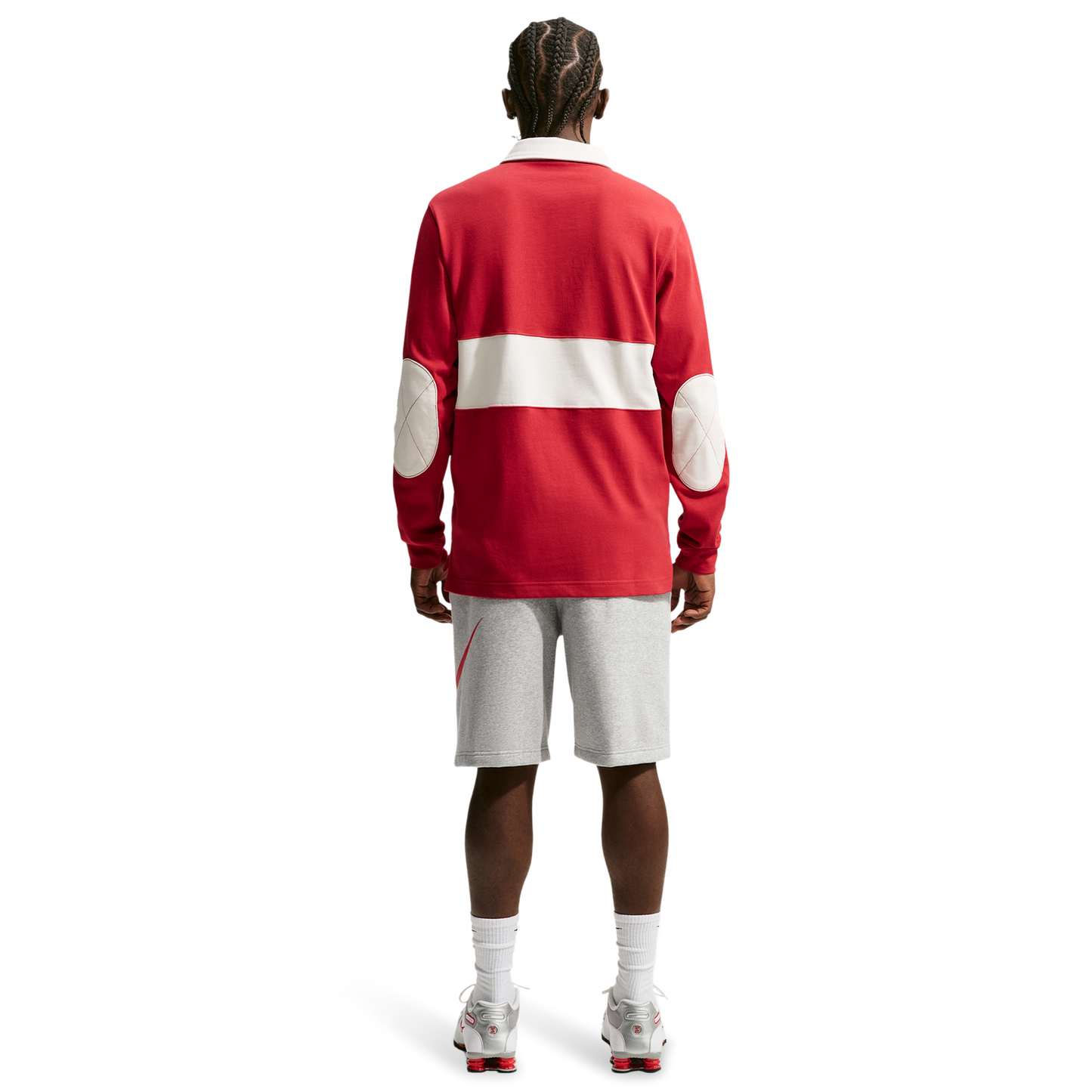 Nike Solo Swoosh Fleece Shorts - Men's - University Red/Light Smoke Grey/Dark Grey Heather