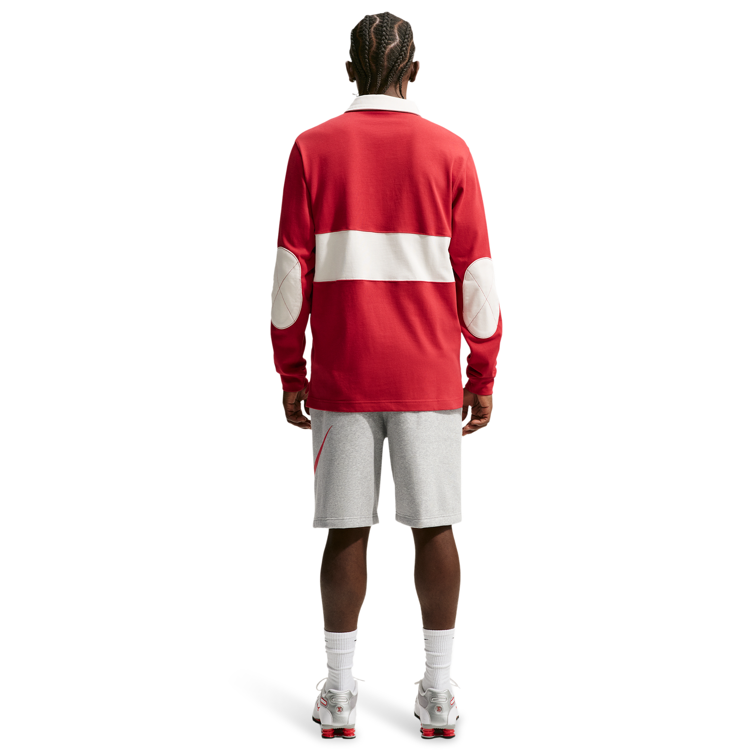 Nike Solo Swoosh Fleece Shorts - Men's - University Red/Light Smoke Grey/Dark Grey Heather