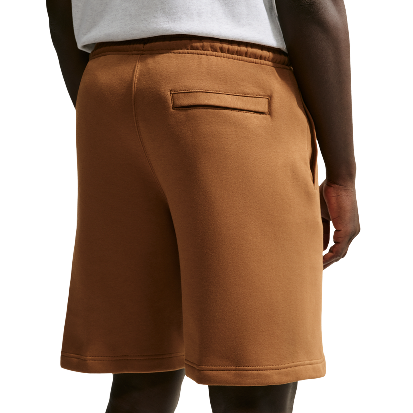 Nike Solo Swoosh Fleece Shorts - Men's - Ale Brown/Ale Brown/White