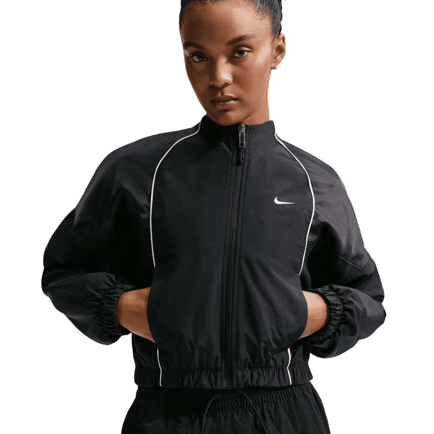 Nike NSW Shrunken Track Jacket Mod - Women's - Black/Sail