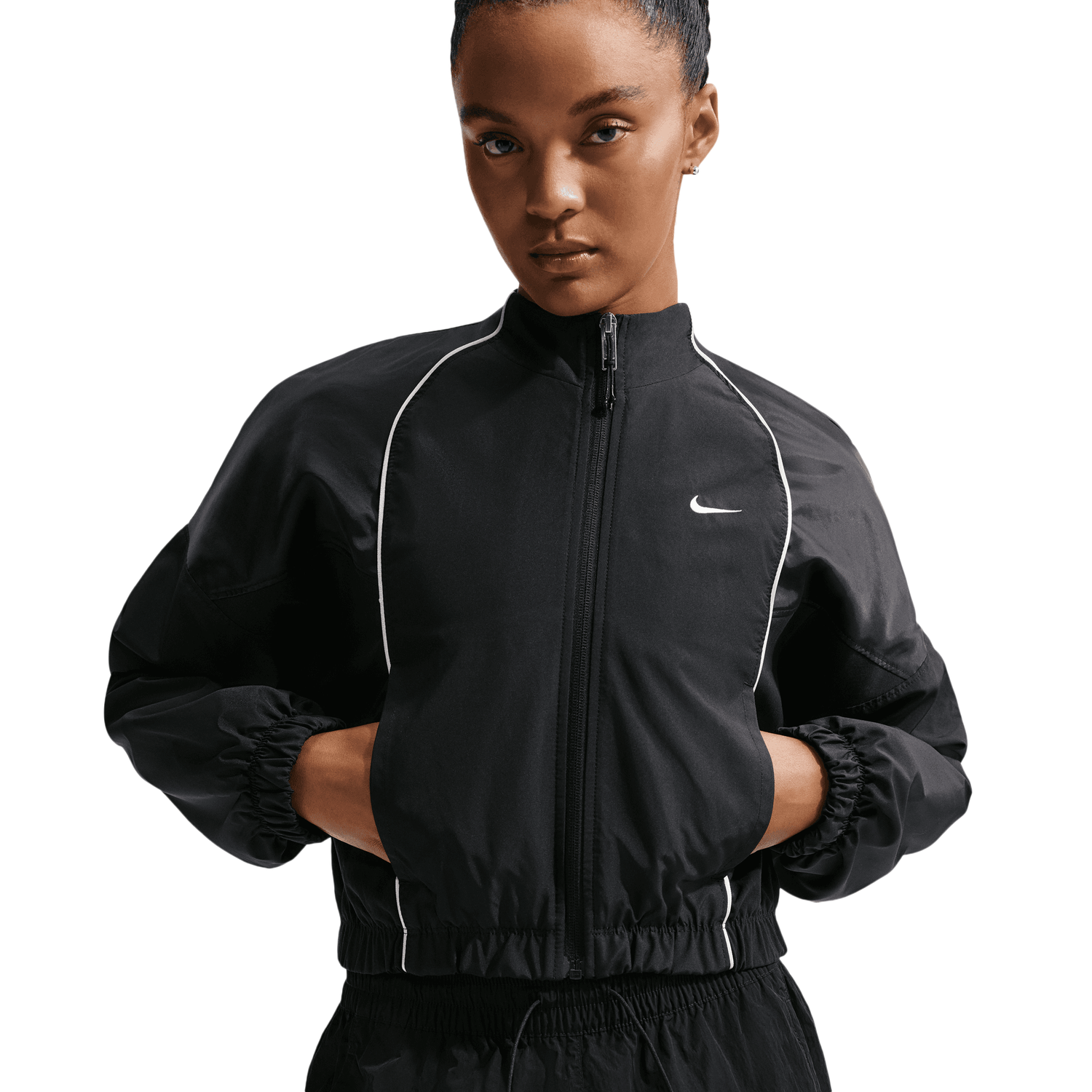 Nike NSW Shrunken Track Jacket Mod - Women's - Black/Sail