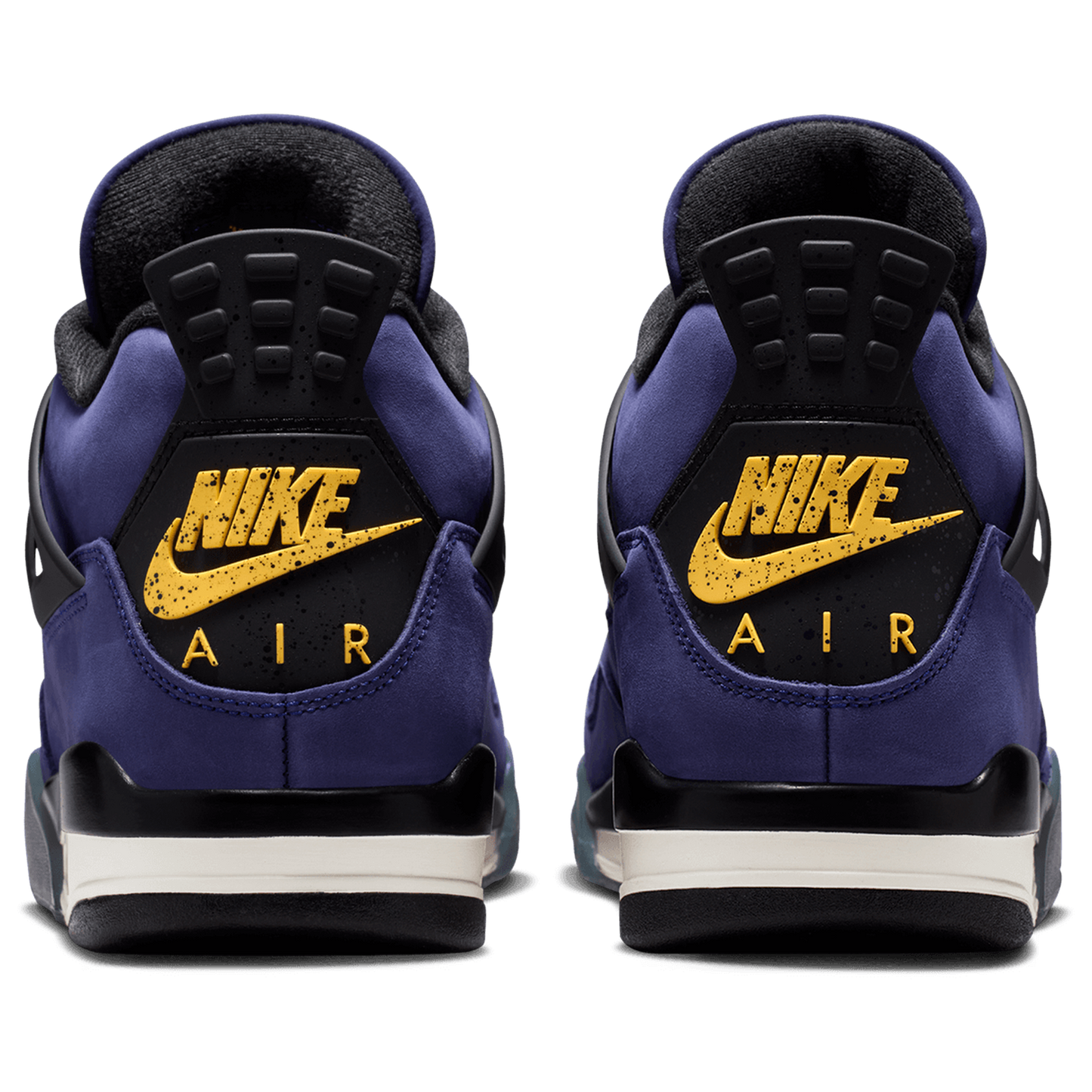 Jordan Retro 4 Lakers - Men's - Purple/Black/Yellow