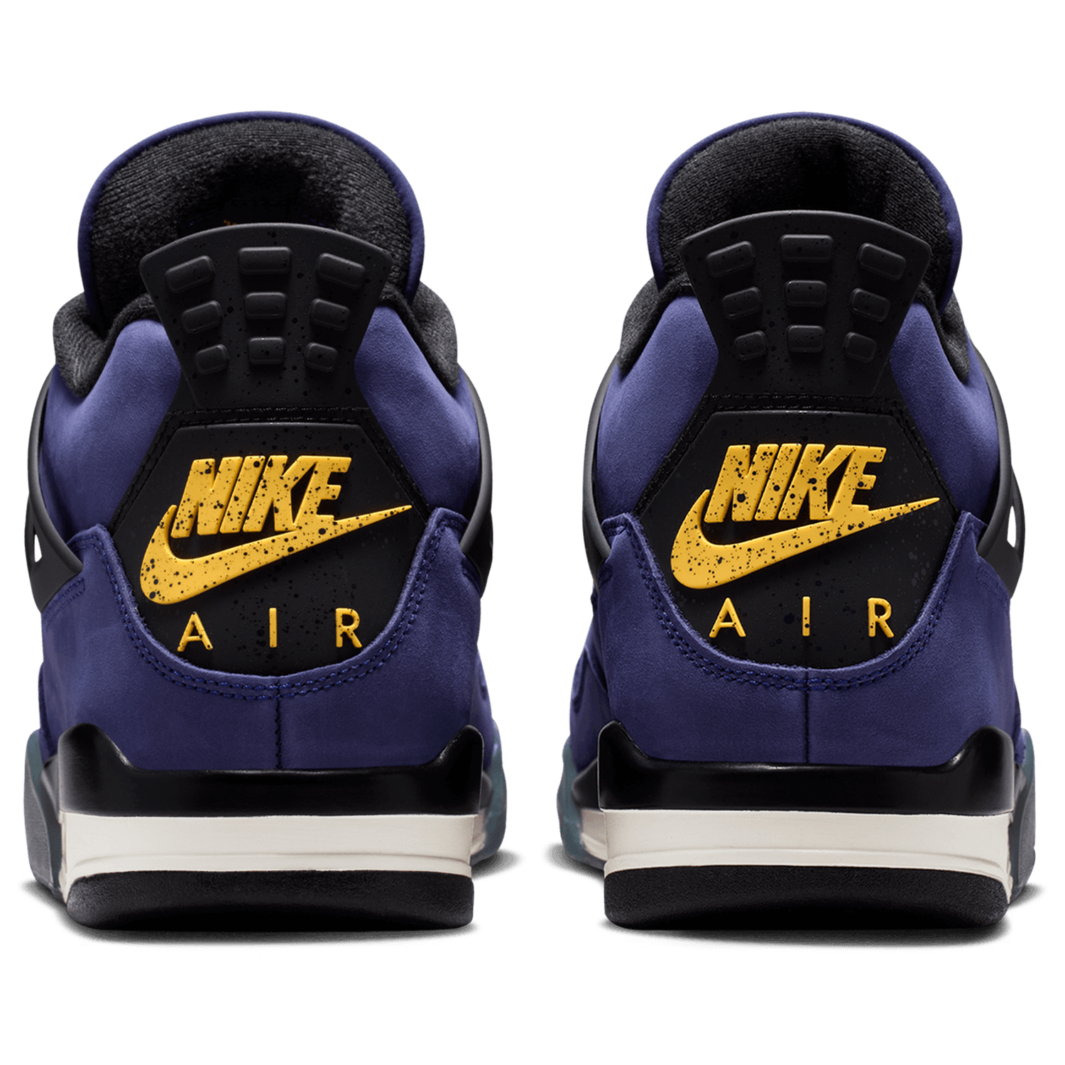 Jordan Retro 4 Lakers - Men's - Purple/Black/Yellow