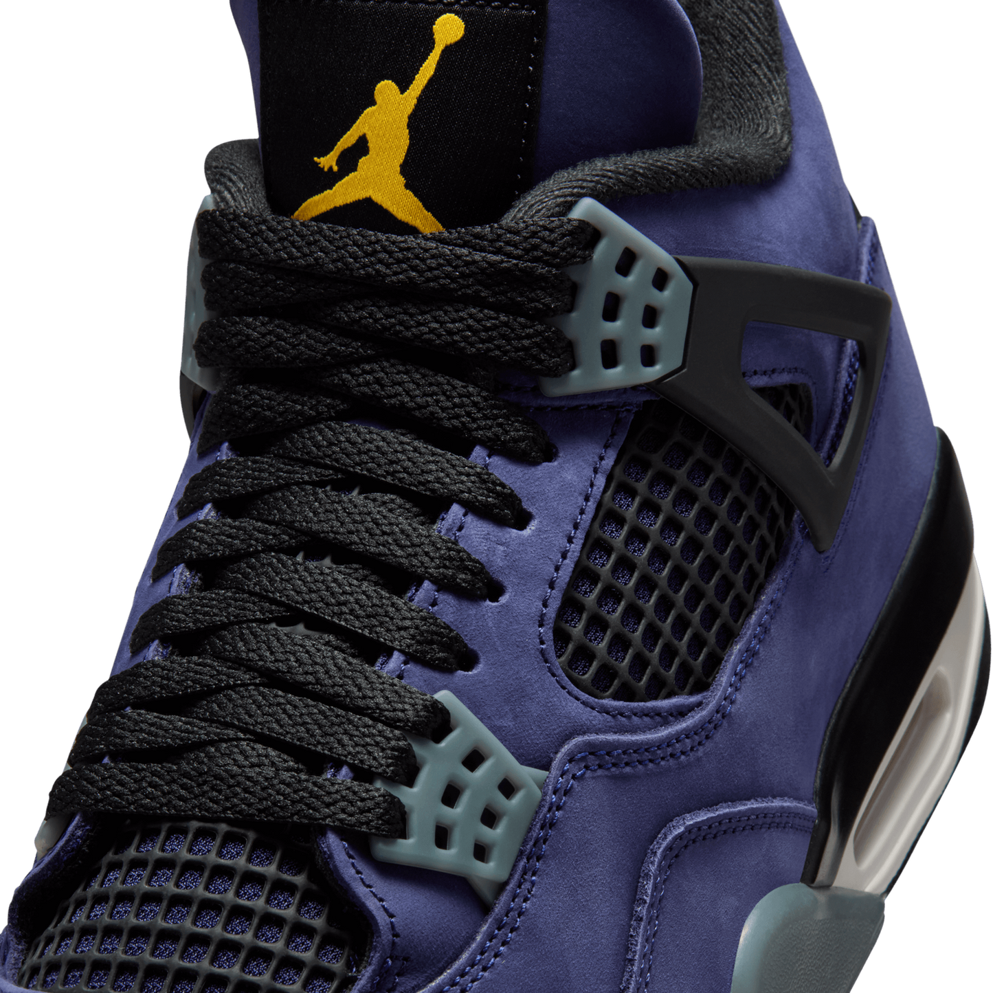 Jordan Retro 4 Lakers - Men's - Purple/Black/Yellow