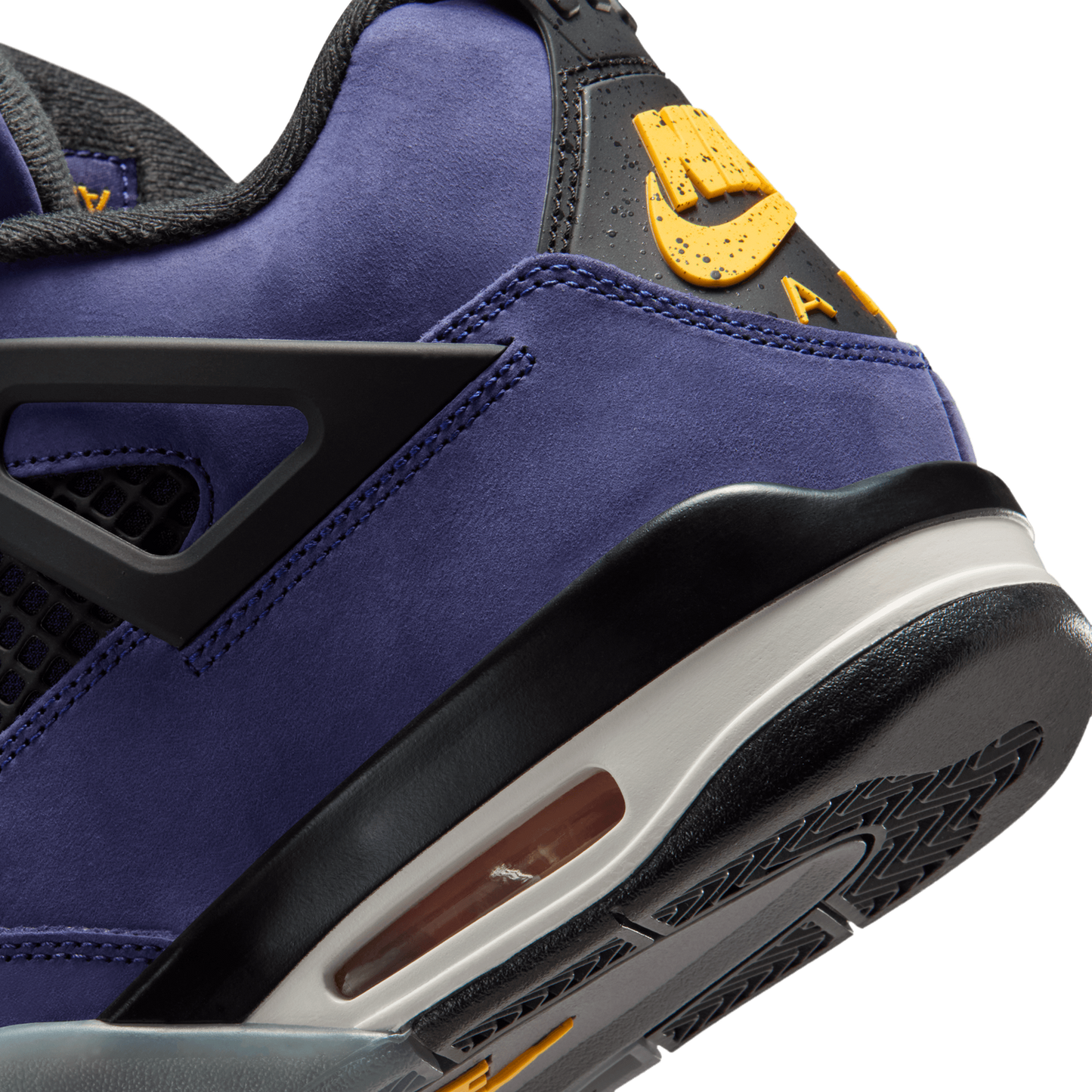 Jordan Retro 4 Lakers - Men's - Purple/Black/Yellow